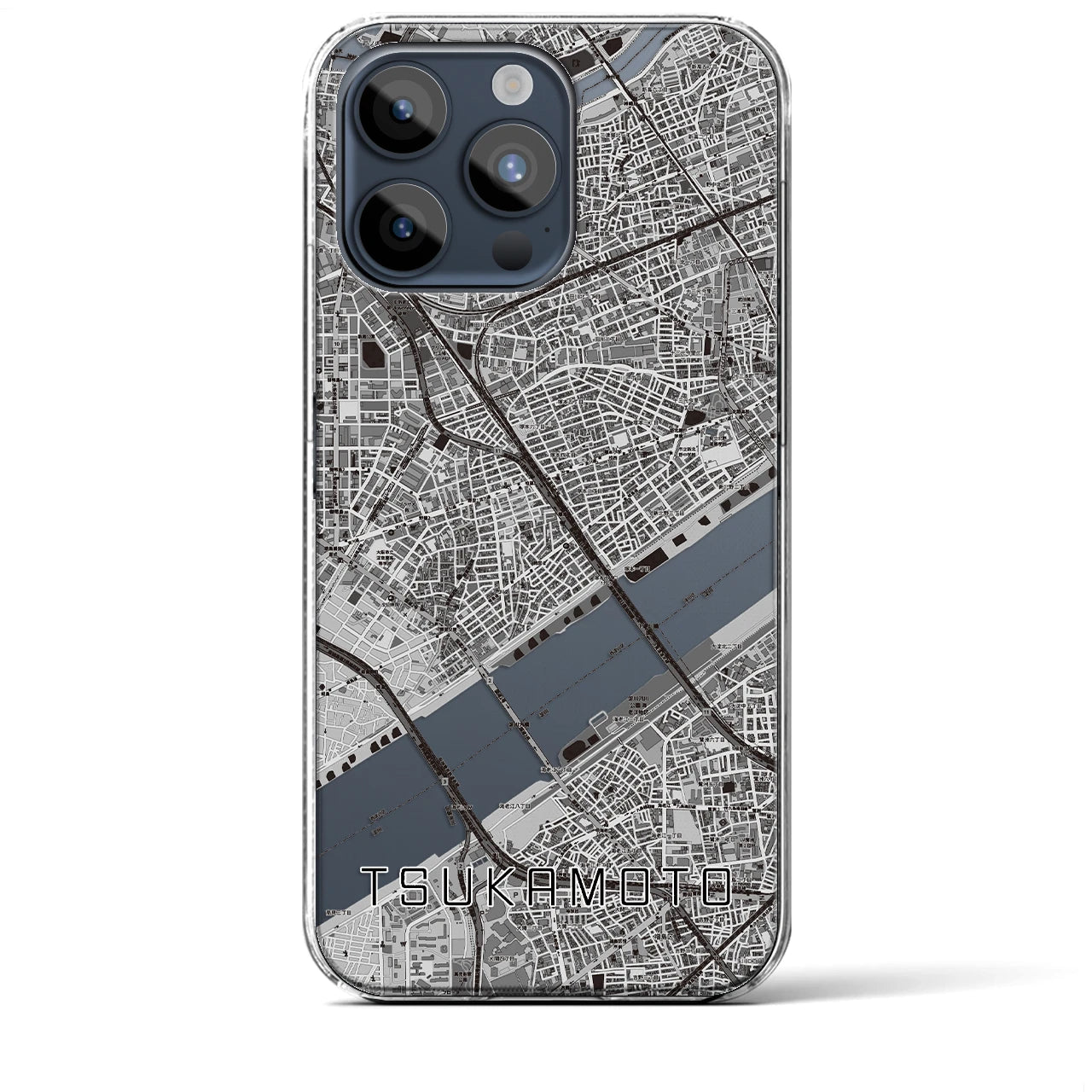 【塚本(大阪府)】地図柄iPhoneケース(クリアタイプ)