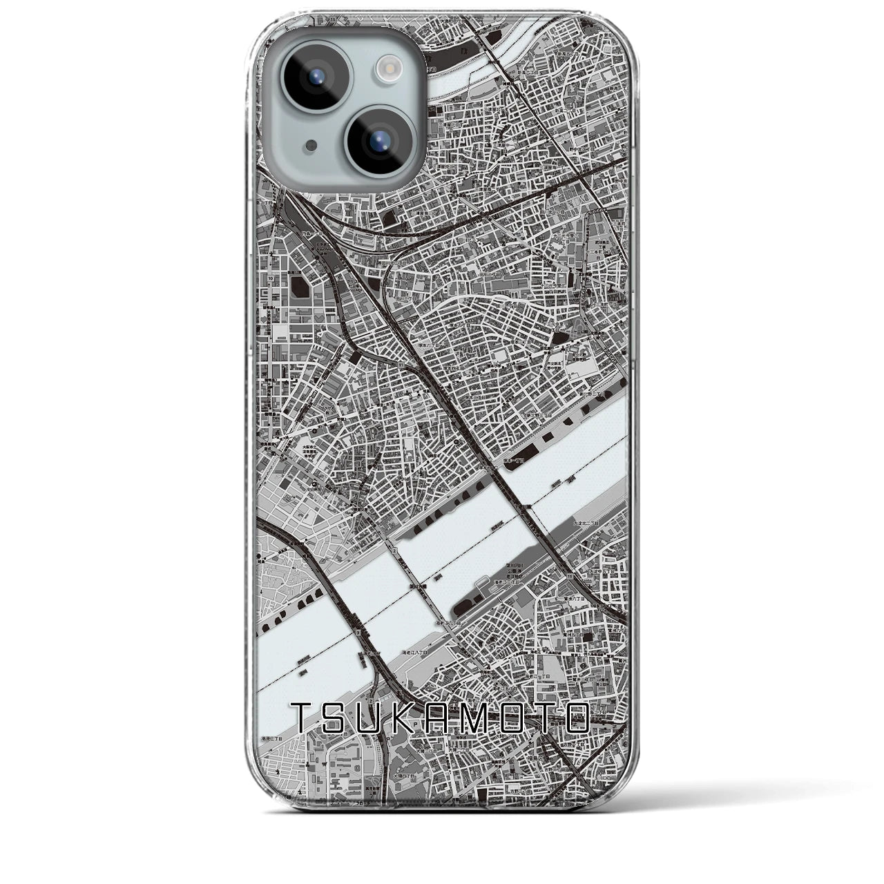 【塚本(大阪府)】地図柄iPhoneケース(クリアタイプ)