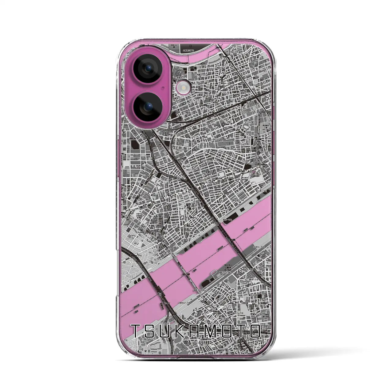 【塚本(大阪府)】地図柄iPhoneケース(クリアタイプ)