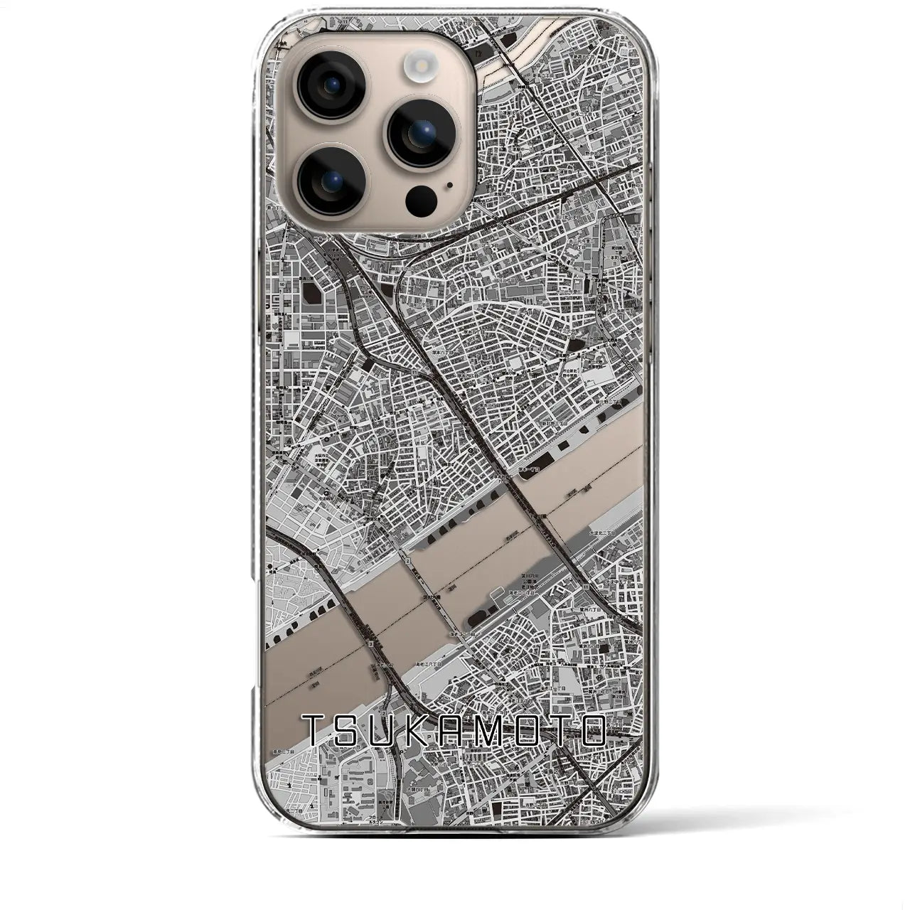 【塚本(大阪府)】地図柄iPhoneケース(クリアタイプ)