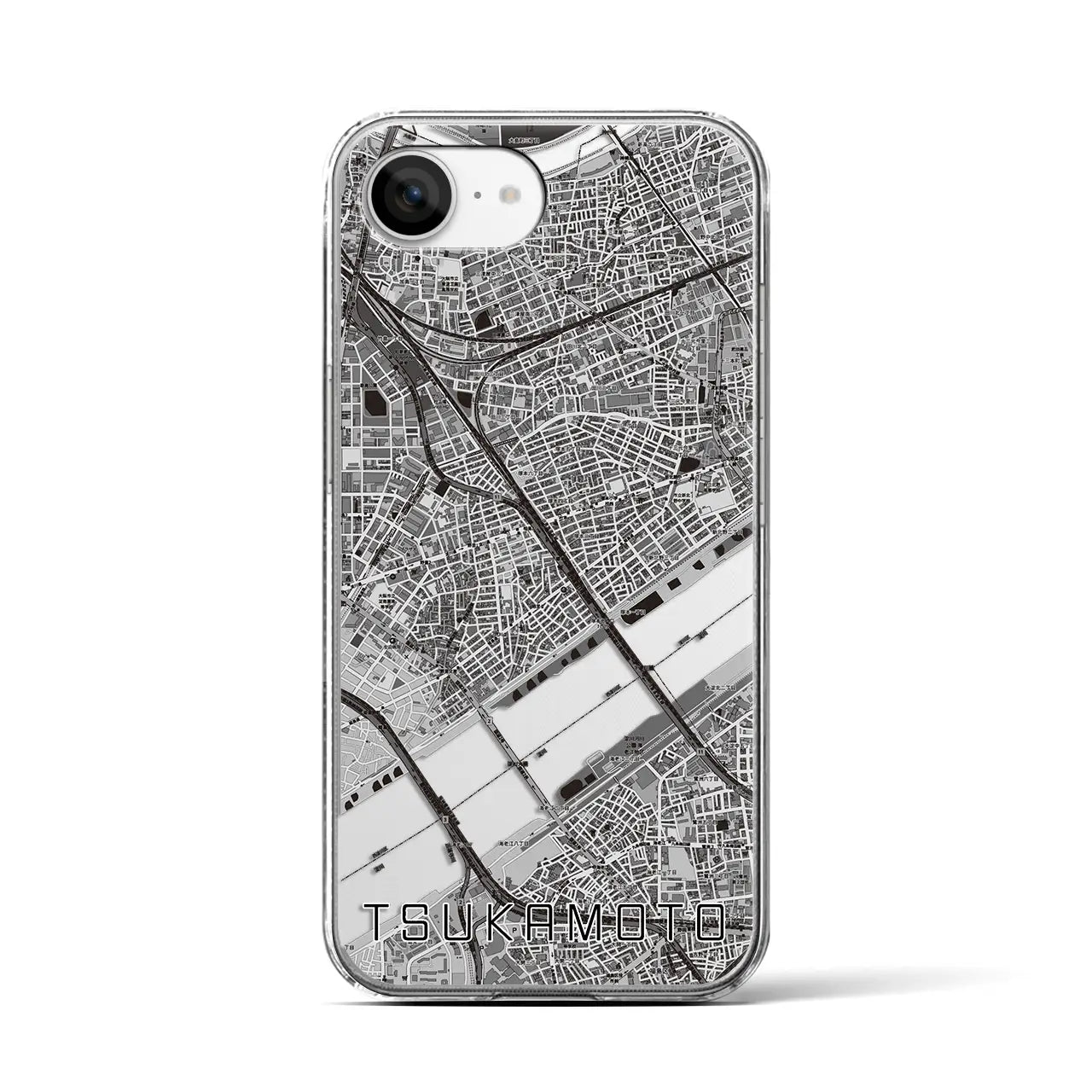 【塚本(大阪府)】地図柄iPhoneケース(クリアタイプ)