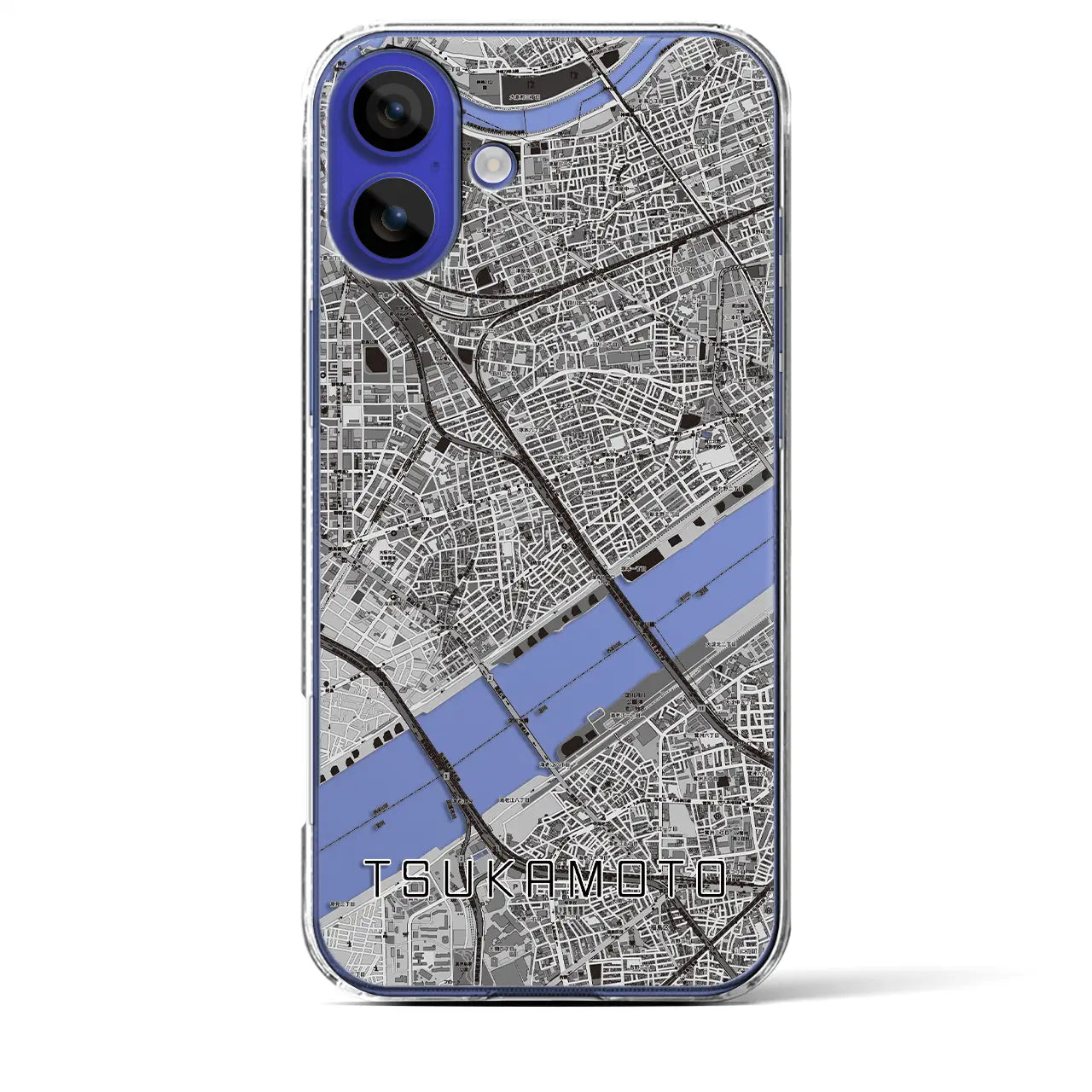 【塚本(大阪府)】地図柄iPhoneケース(クリアタイプ)