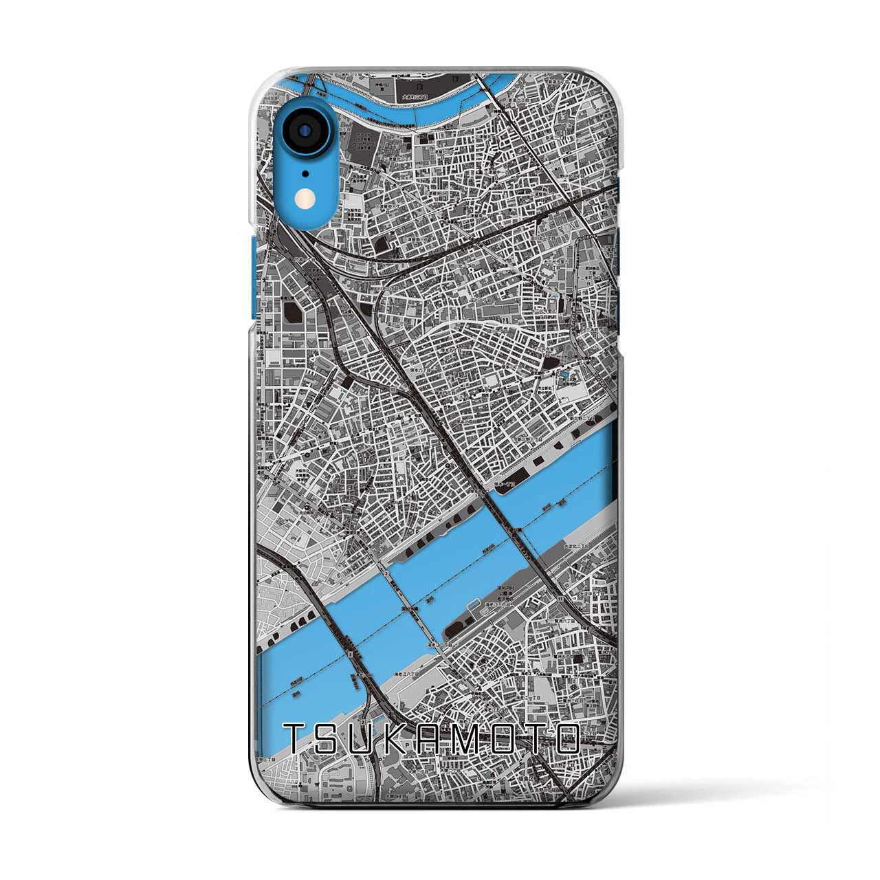 【塚本(大阪府)】地図柄iPhoneケース(クリアタイプ)