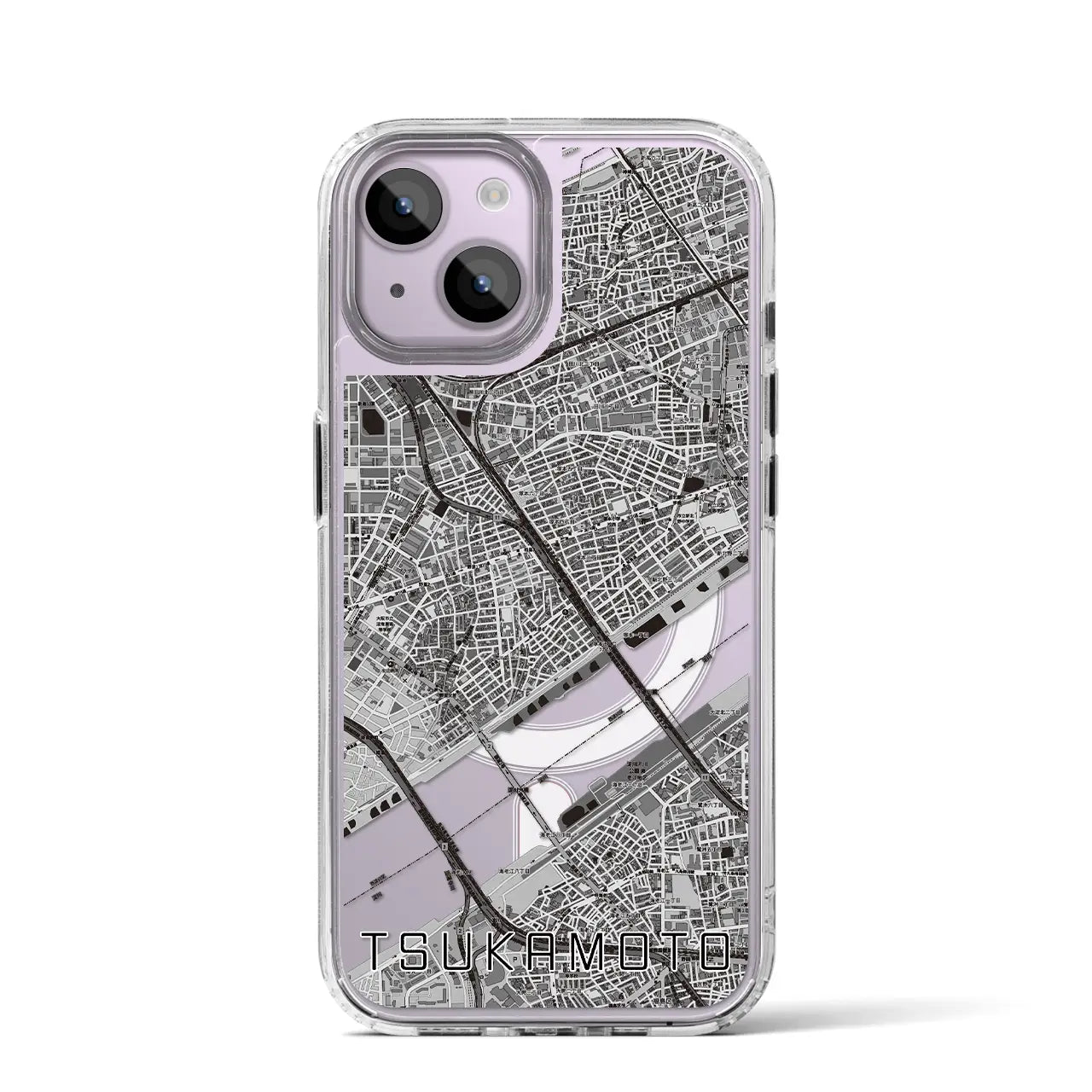 【塚本(大阪府)】地図柄iPhoneケース(MagSafeタイプ)