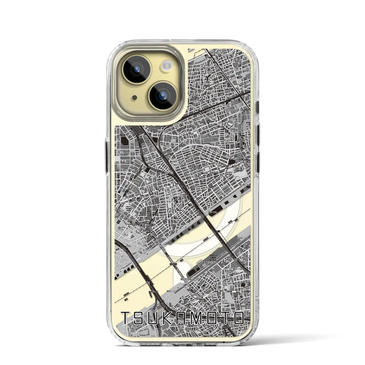 【塚本(大阪府)】地図柄iPhoneケース(MagSafeタイプ)