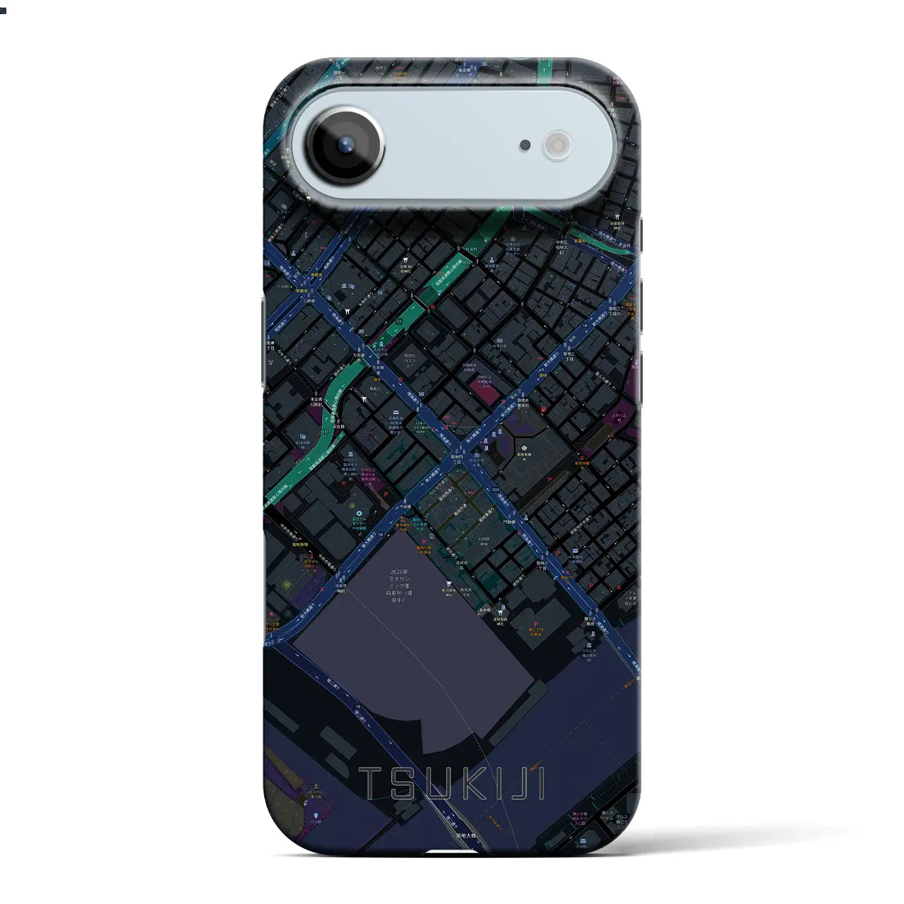 【築地(東京都)】地図柄iPhoneケース(バックカバータイプ)