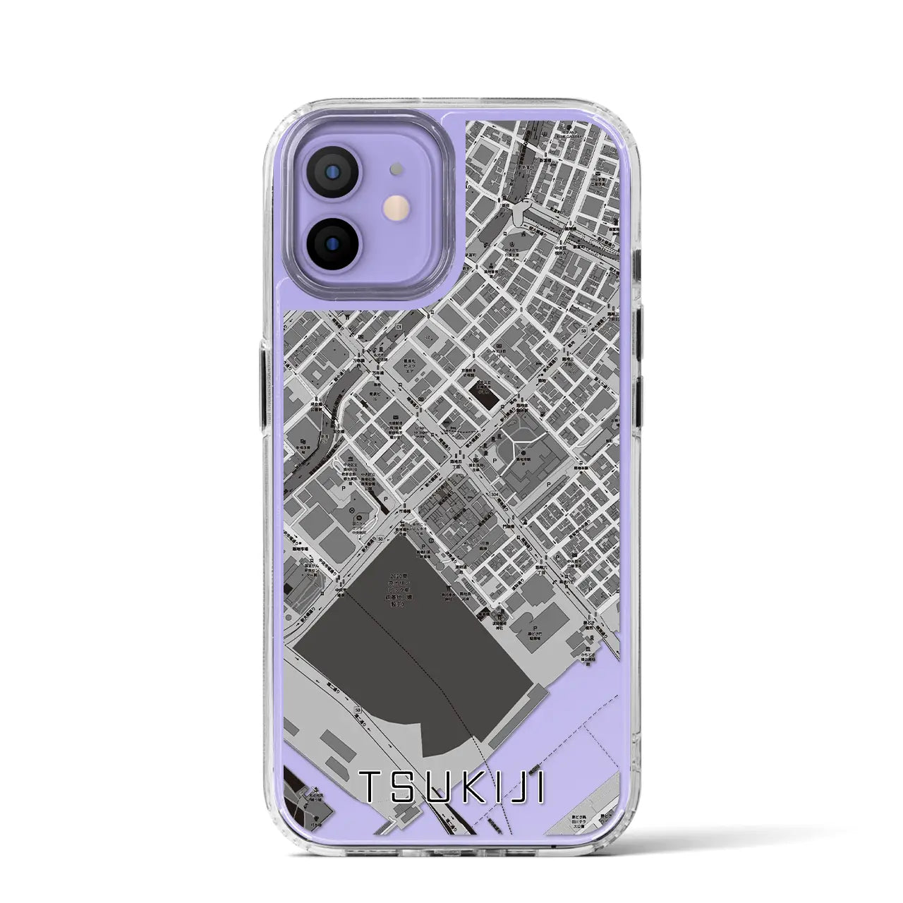 【築地(東京都)】地図柄iPhoneケース(MagSafeタイプ)