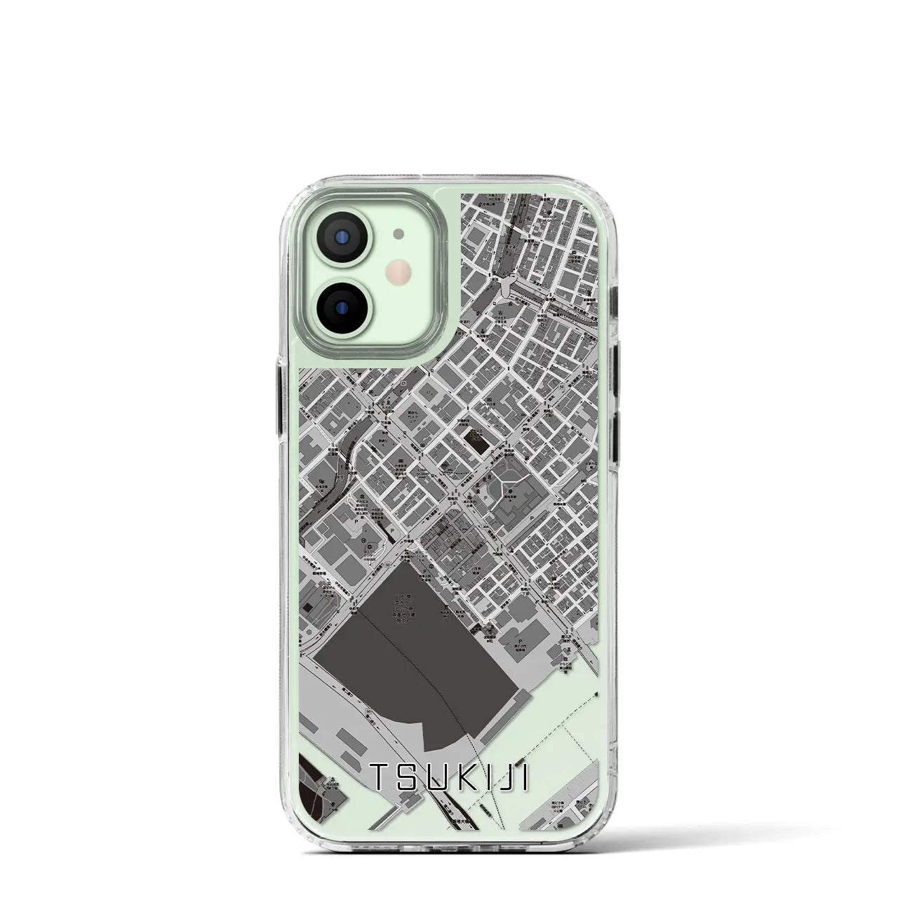 【築地(東京都)】地図柄iPhoneケース(MagSafeタイプ)