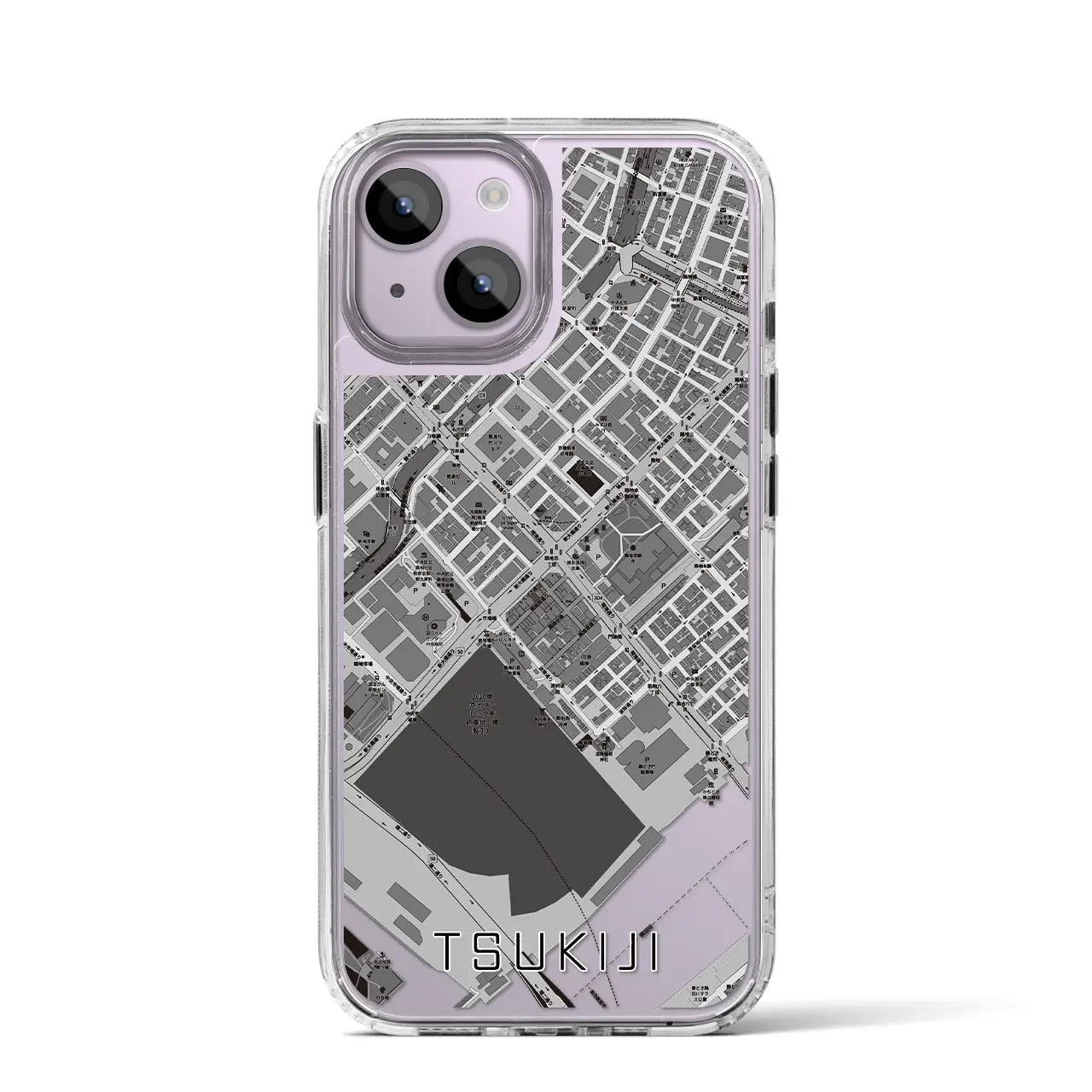 【築地(東京都)】地図柄iPhoneケース(MagSafeタイプ)