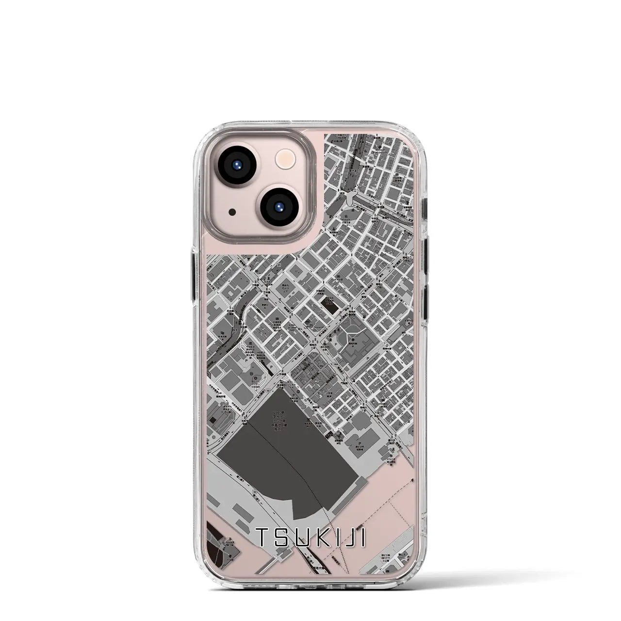 【築地(東京都)】地図柄iPhoneケース(MagSafeタイプ)