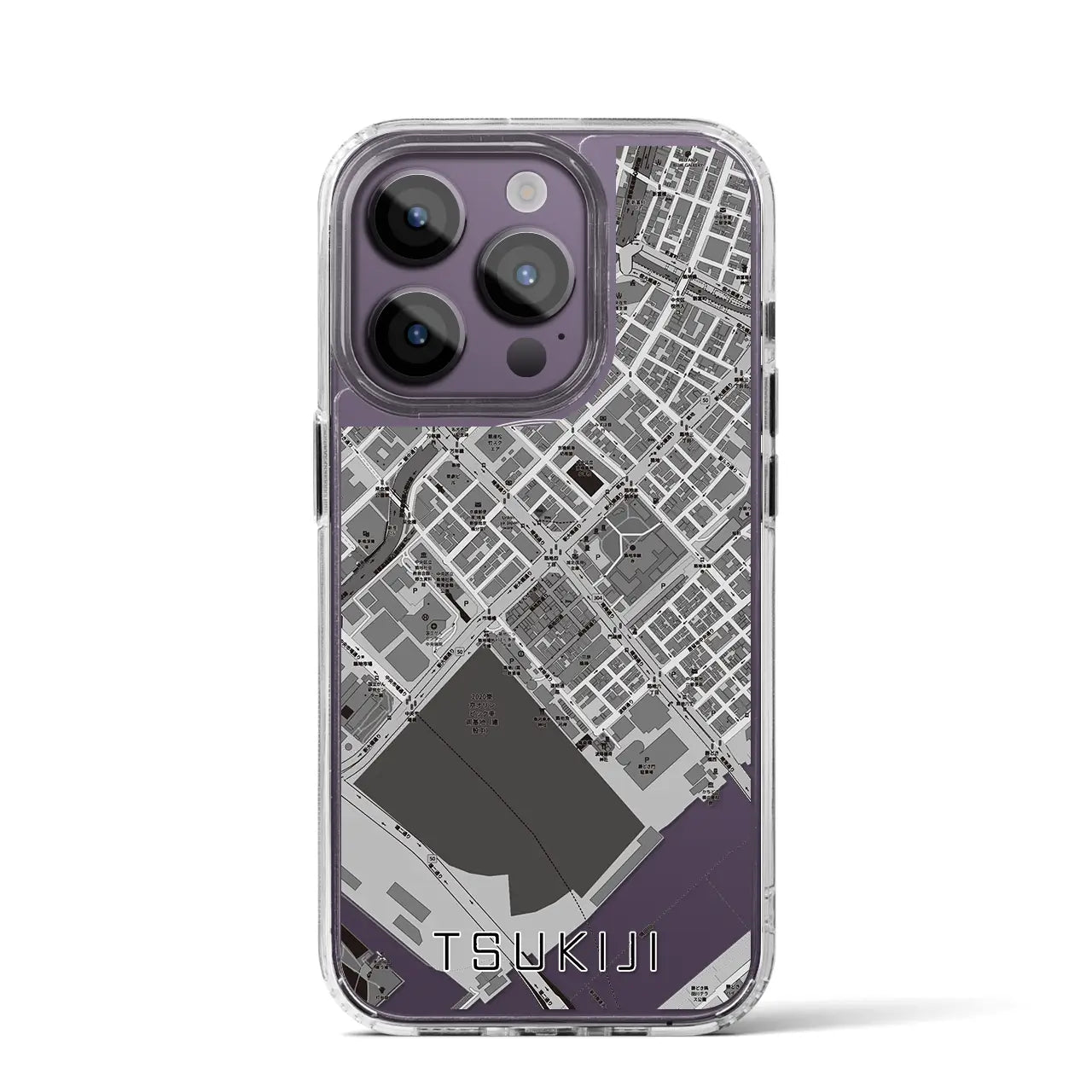 【築地(東京都)】地図柄iPhoneケース(MagSafeタイプ)