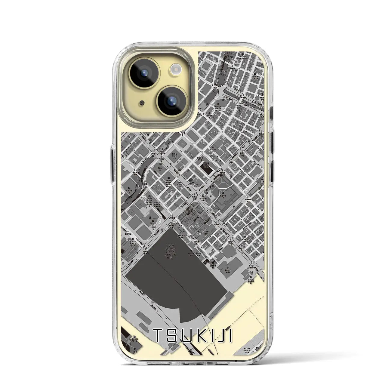 【築地(東京都)】地図柄iPhoneケース(MagSafeタイプ)