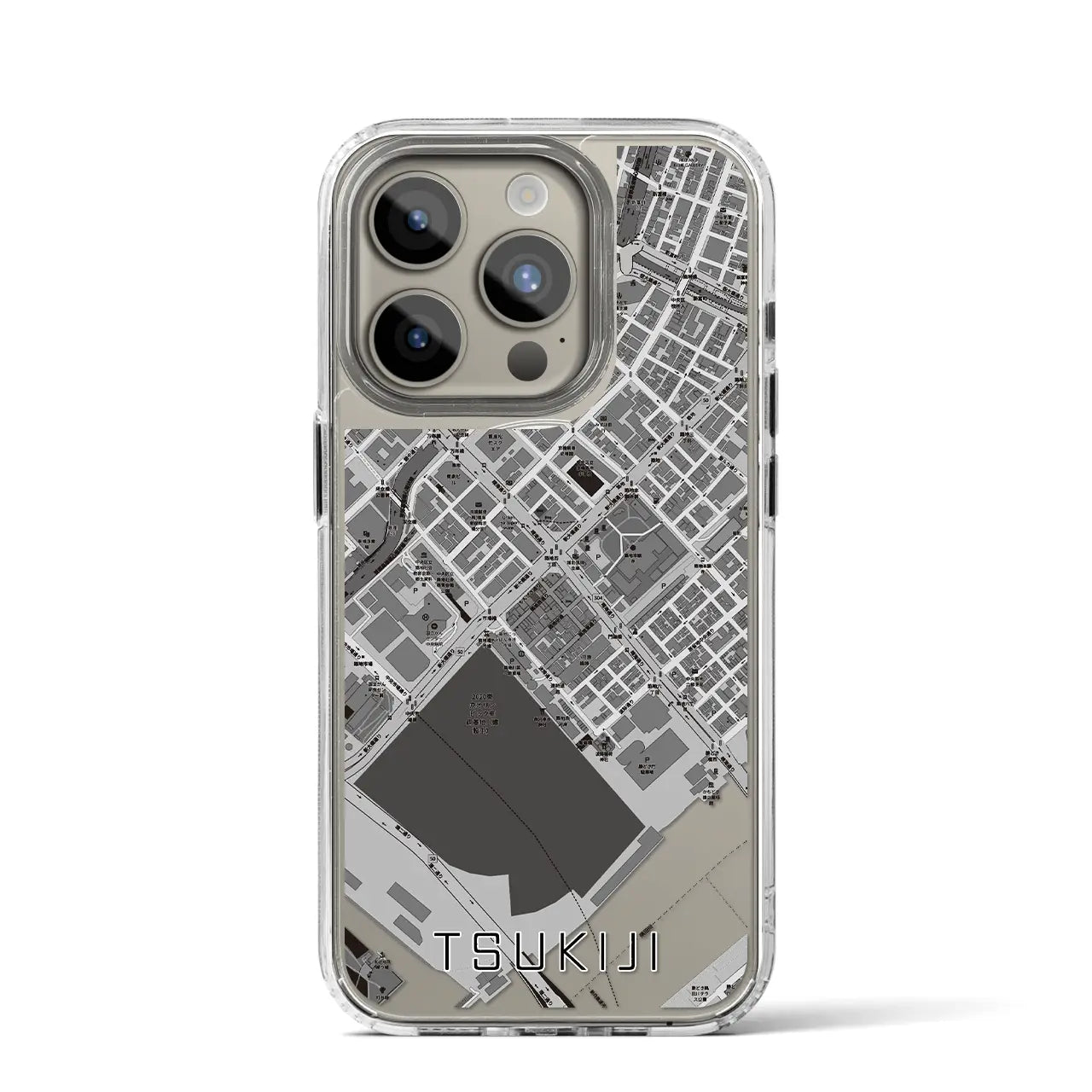 【築地(東京都)】地図柄iPhoneケース(MagSafeタイプ)