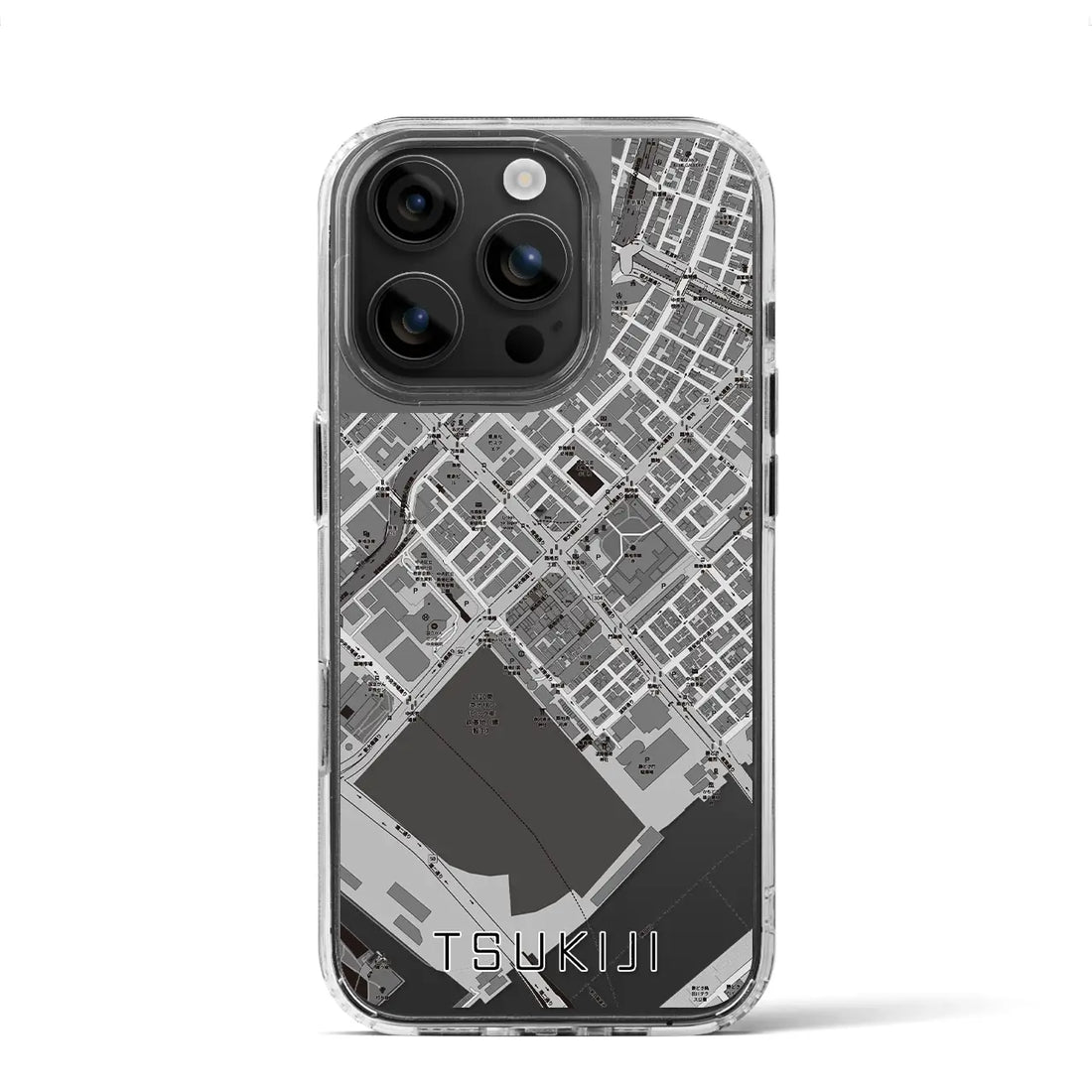 【築地(東京都)】地図柄iPhoneケース(MagSafeタイプ)