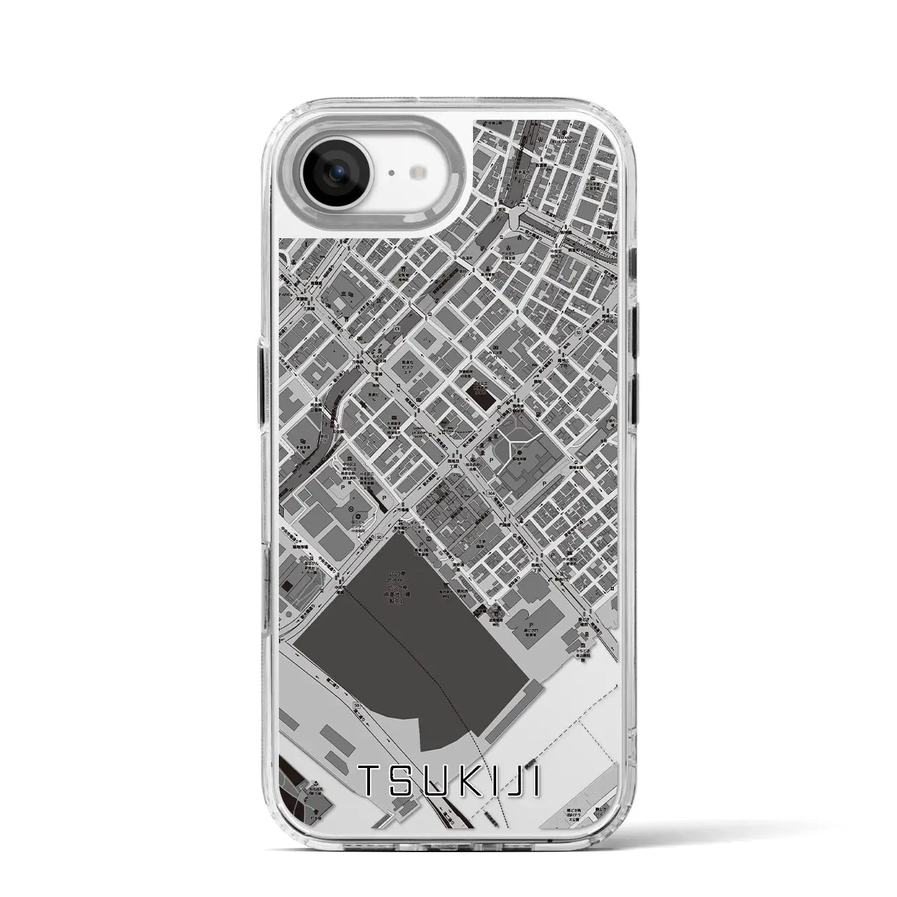 【築地(東京都)】地図柄iPhoneケース(MagSafeタイプ)
