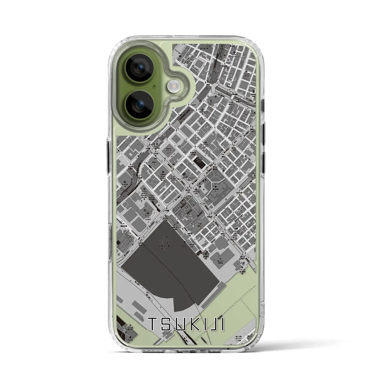 【築地(東京都)】地図柄iPhoneケース(MagSafeタイプ)