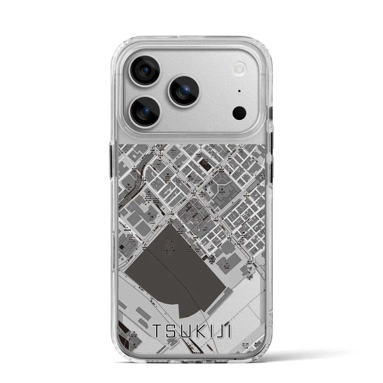 【築地(東京都)】地図柄iPhoneケース(MagSafeタイプ)