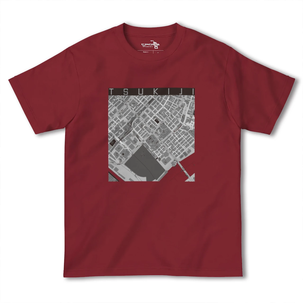 【築地(東京都)】地図柄ヘビーウェイトTシャツ