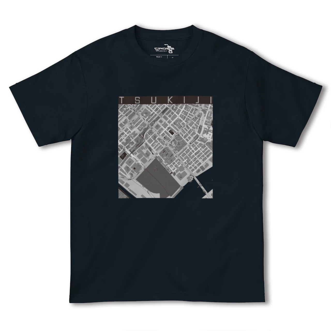 【築地(東京都)】地図柄ヘビーウェイトTシャツ
