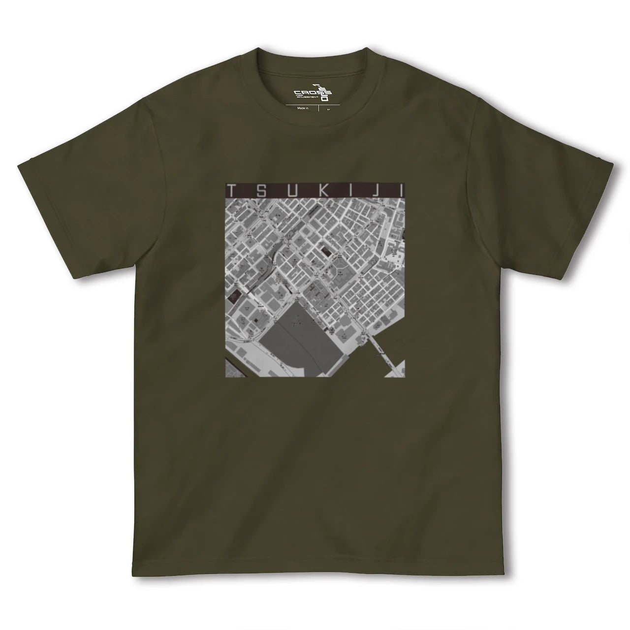 【築地(東京都)】地図柄ヘビーウェイトTシャツ