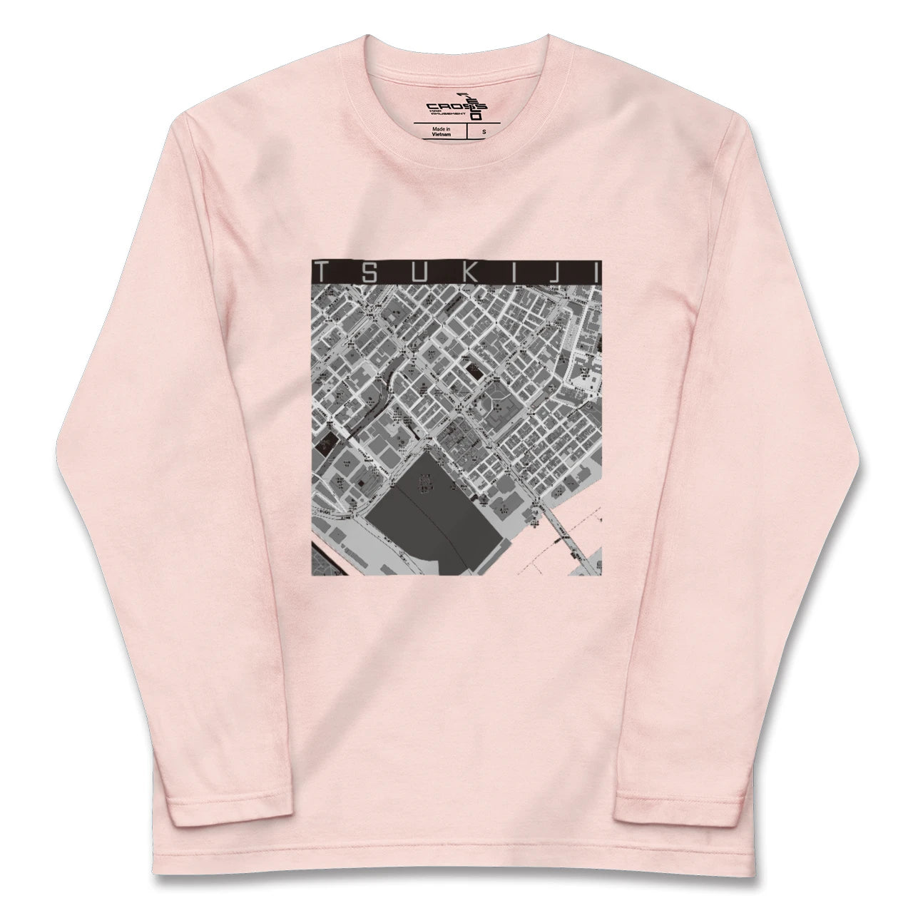 【築地(東京都)】地図柄ロングスリーブTシャツ