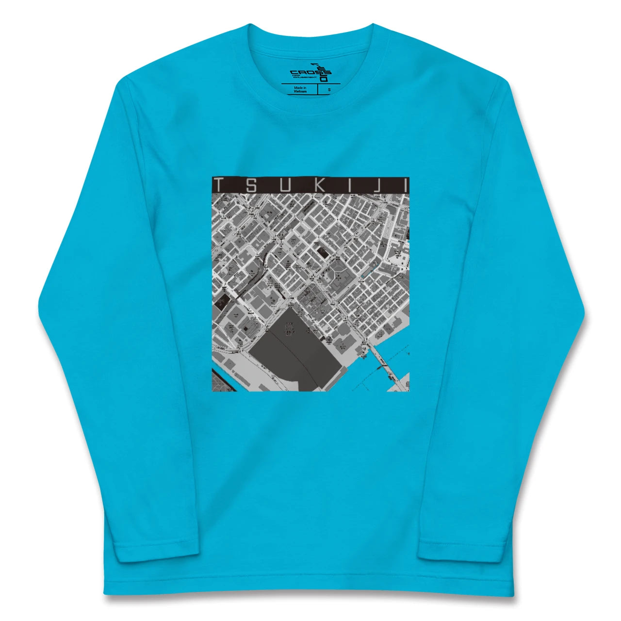 【築地(東京都)】地図柄ロングスリーブTシャツ
