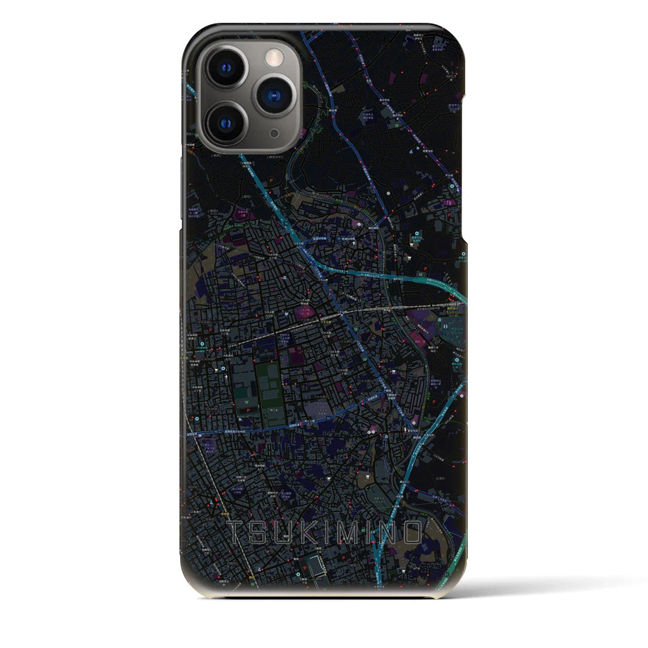 【つきみ野(神奈川県)】地図柄iPhoneケース(バックカバータイプ)