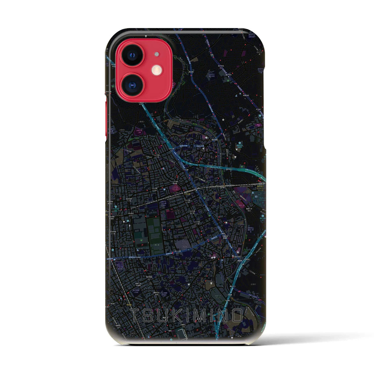【つきみ野(神奈川県)】地図柄iPhoneケース(バックカバータイプ)