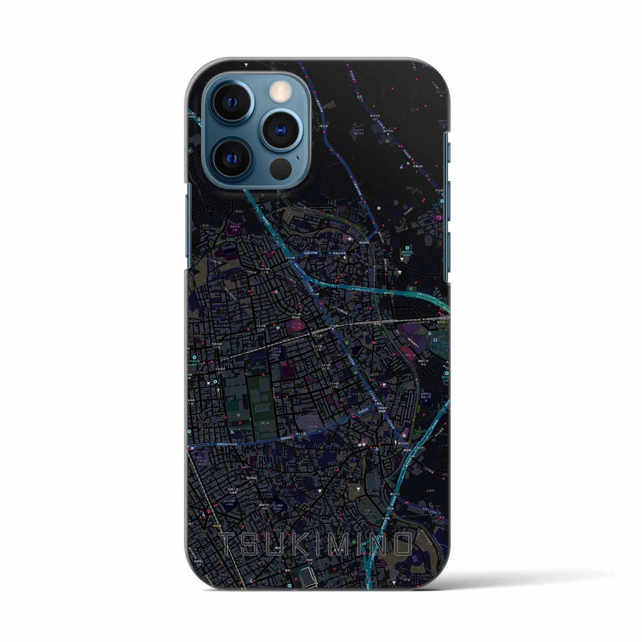 【つきみ野(神奈川県)】地図柄iPhoneケース(バックカバータイプ)