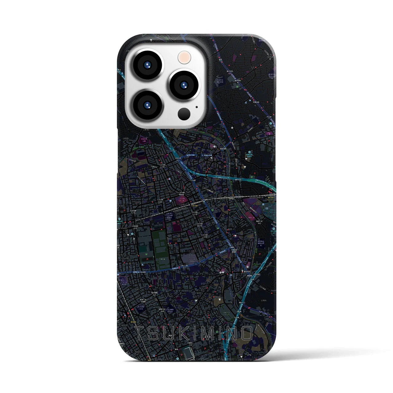 【つきみ野(神奈川県)】地図柄iPhoneケース(バックカバータイプ)