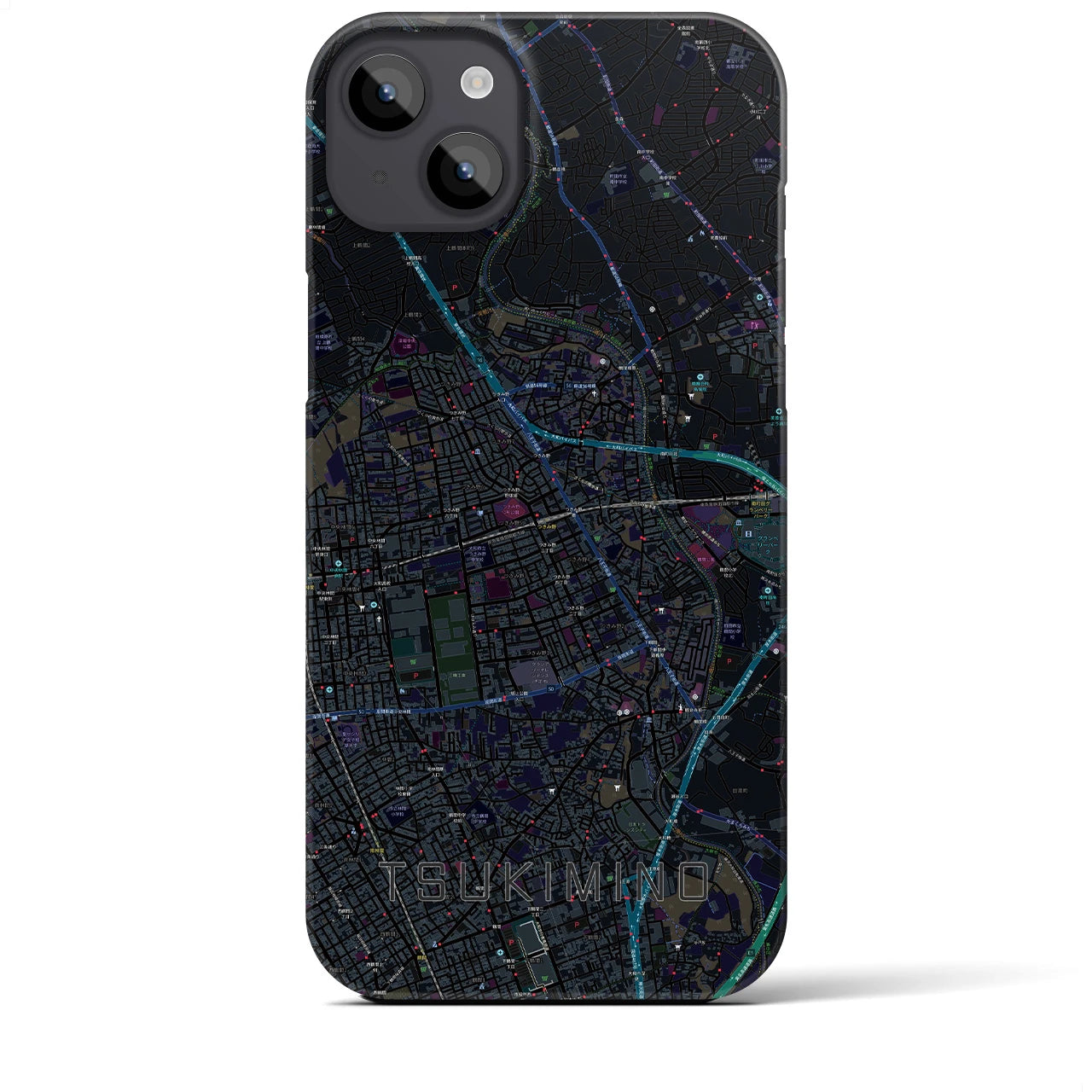 【つきみ野(神奈川県)】地図柄iPhoneケース(バックカバータイプ)