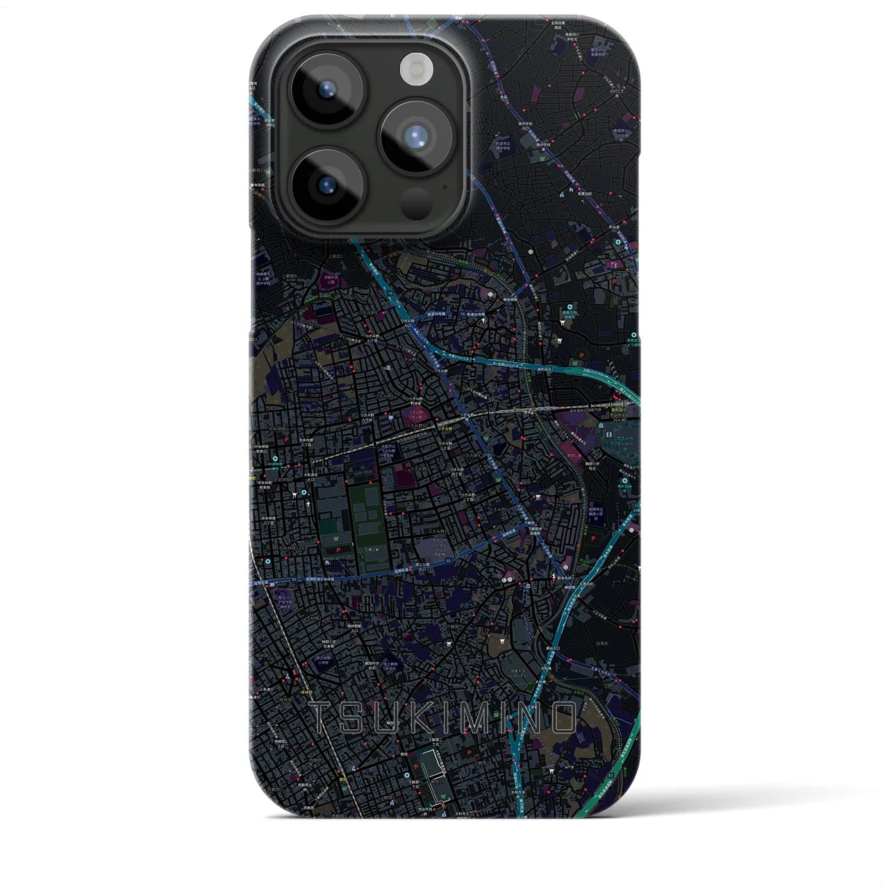 【つきみ野(神奈川県)】地図柄iPhoneケース(バックカバータイプ)