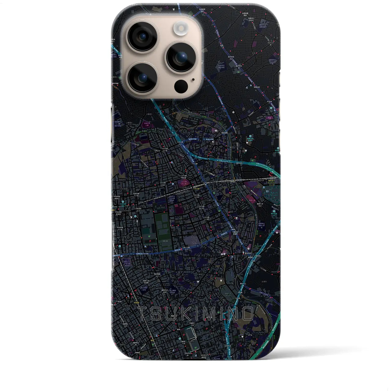 【つきみ野(神奈川県)】地図柄iPhoneケース(バックカバータイプ)