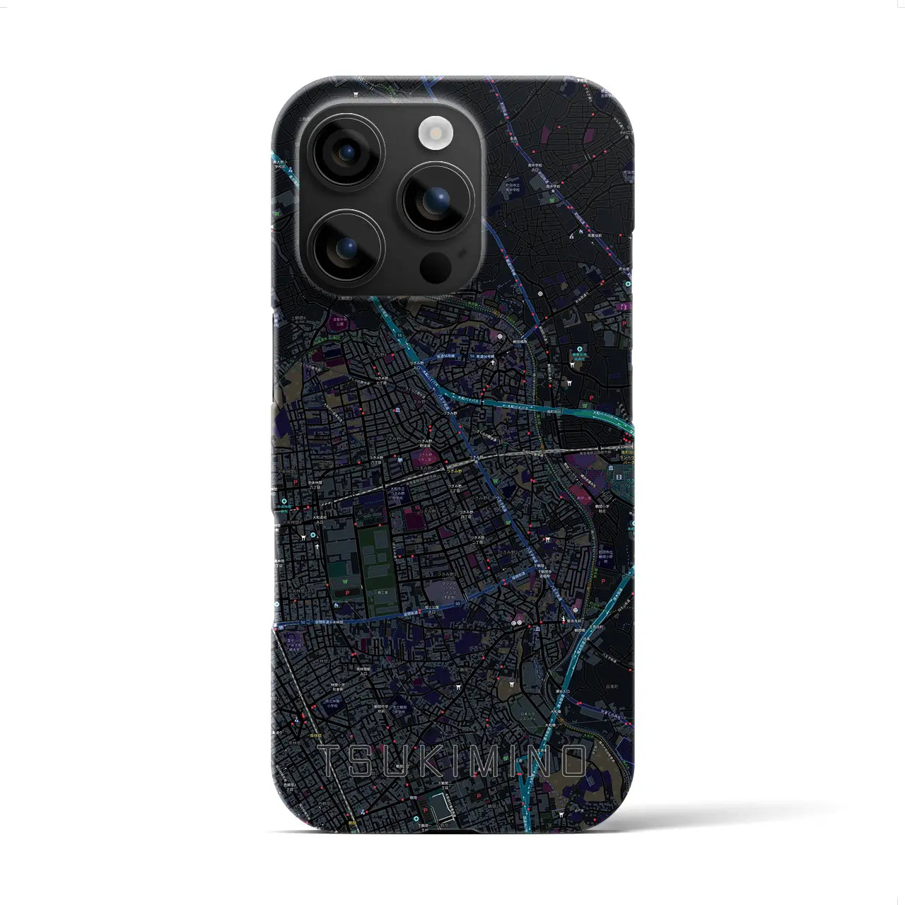 【つきみ野(神奈川県)】地図柄iPhoneケース(バックカバータイプ)