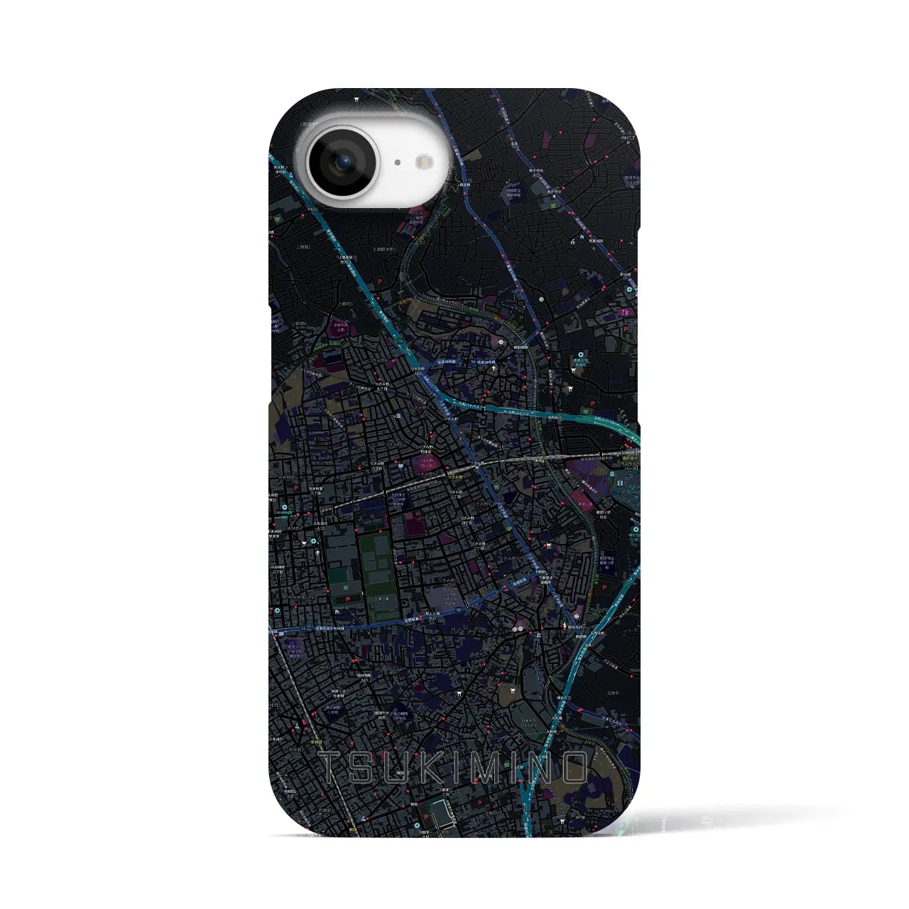 【つきみ野(神奈川県)】地図柄iPhoneケース(バックカバータイプ)