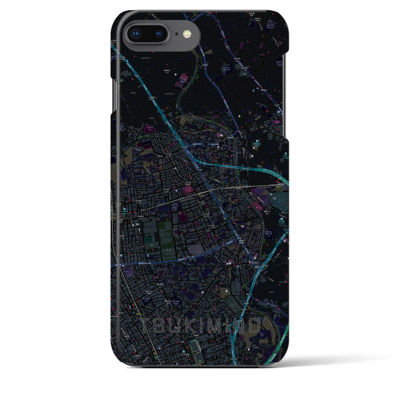 【つきみ野(神奈川県)】地図柄iPhoneケース(バックカバータイプ)