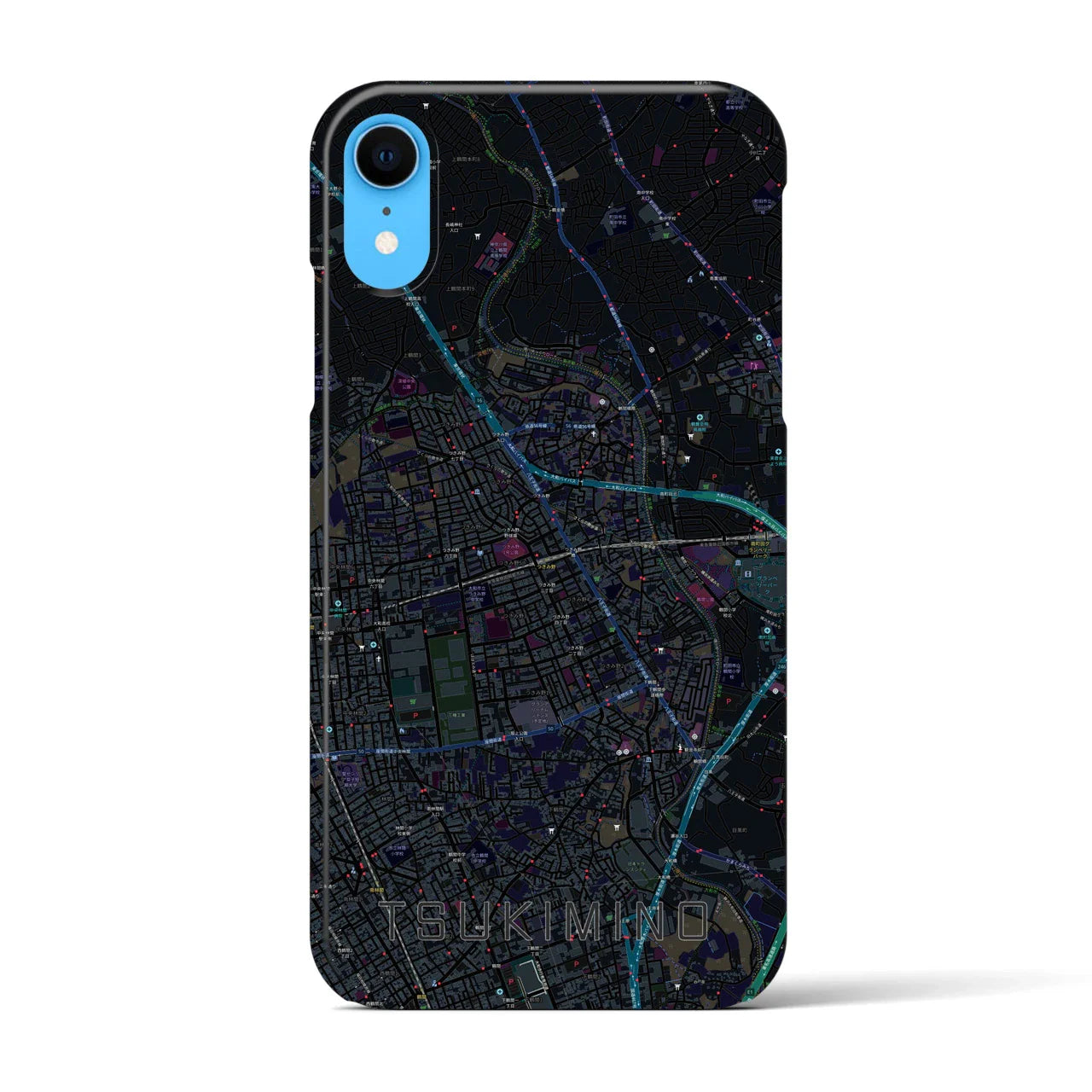 【つきみ野(神奈川県)】地図柄iPhoneケース(バックカバータイプ)
