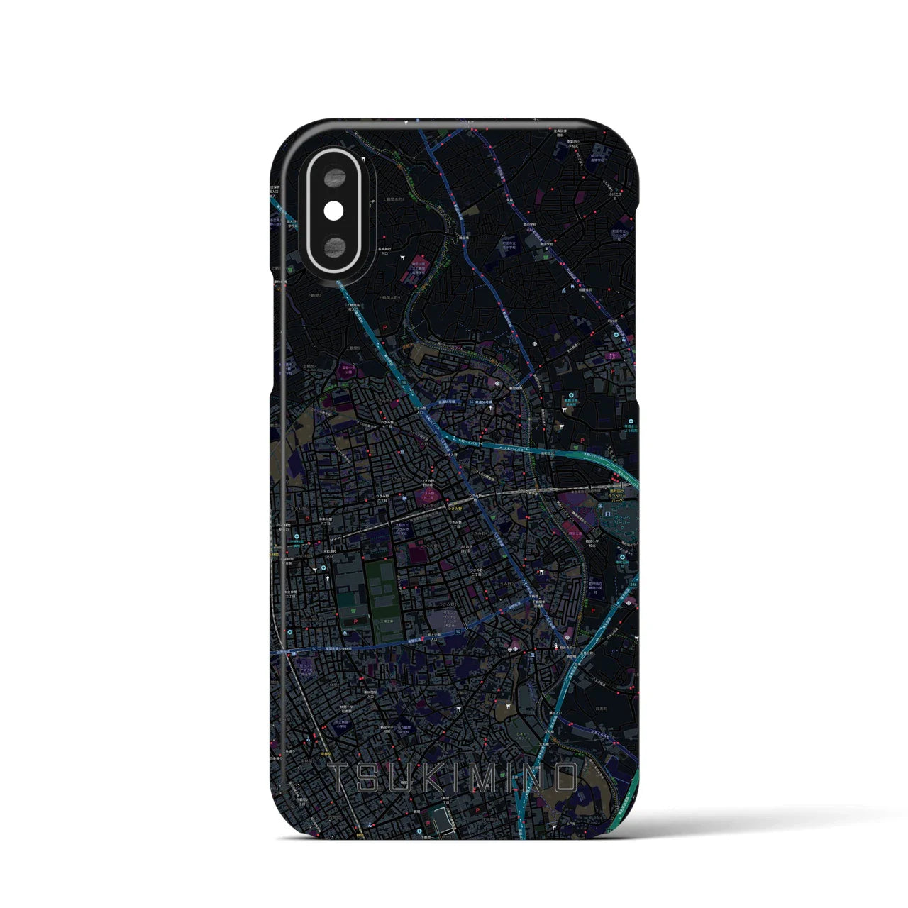 【つきみ野(神奈川県)】地図柄iPhoneケース(バックカバータイプ)