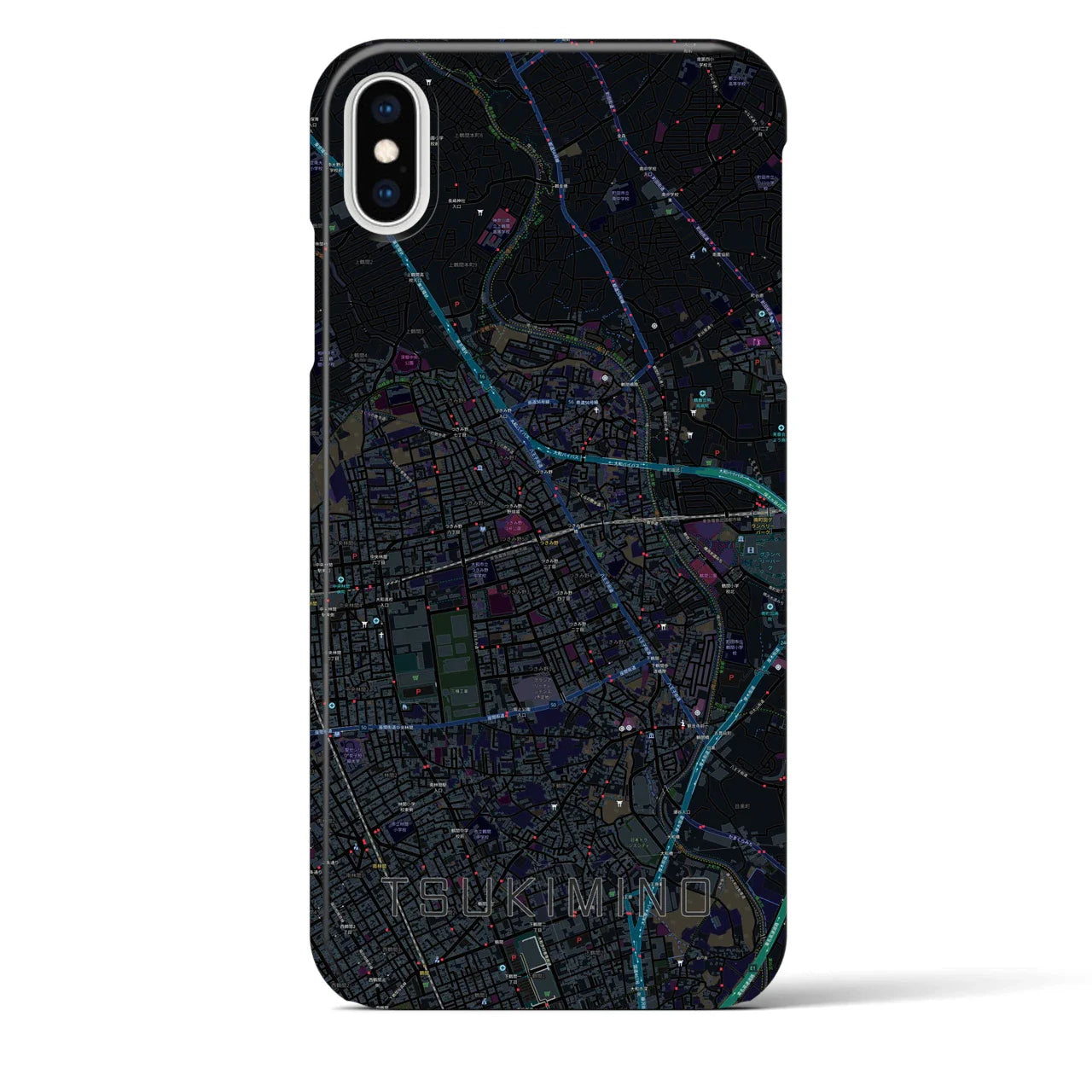 【つきみ野(神奈川県)】地図柄iPhoneケース(バックカバータイプ)