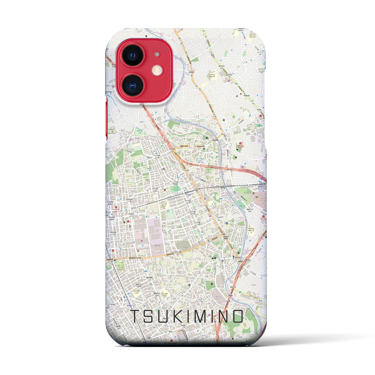 【つきみ野(神奈川県)】地図柄iPhoneケース(バックカバータイプ)