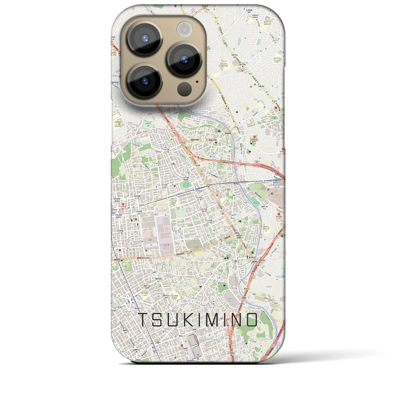 【つきみ野(神奈川県)】地図柄iPhoneケース(バックカバータイプ)