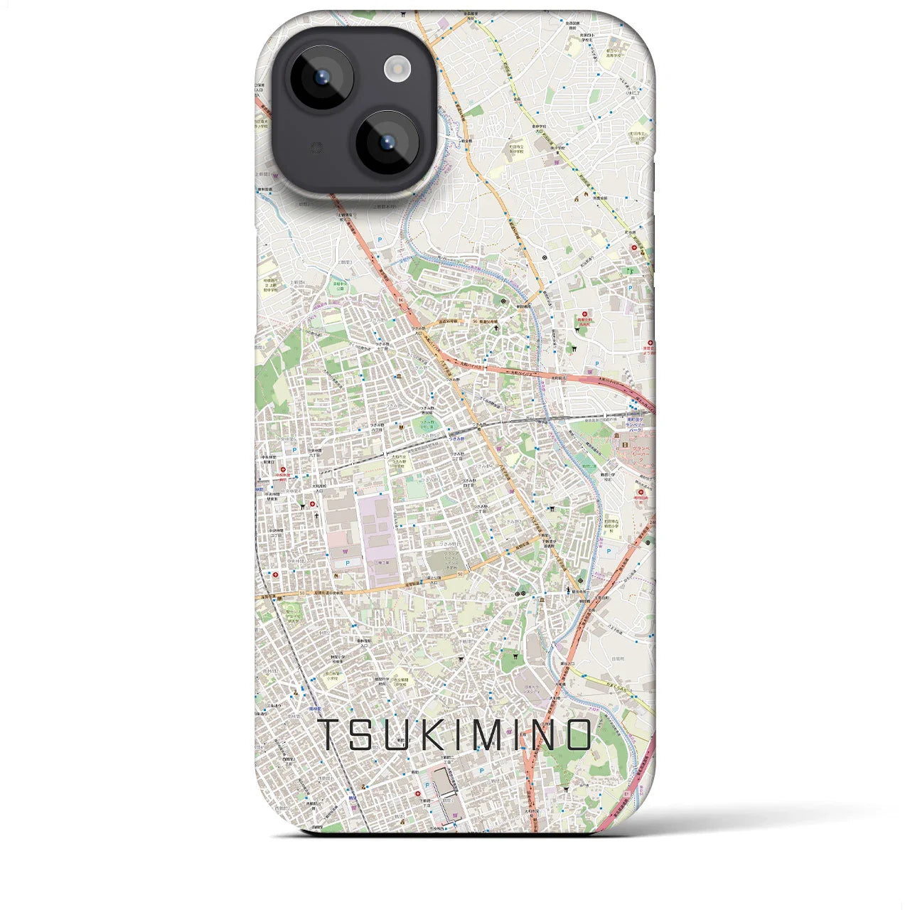 【つきみ野(神奈川県)】地図柄iPhoneケース(バックカバータイプ)