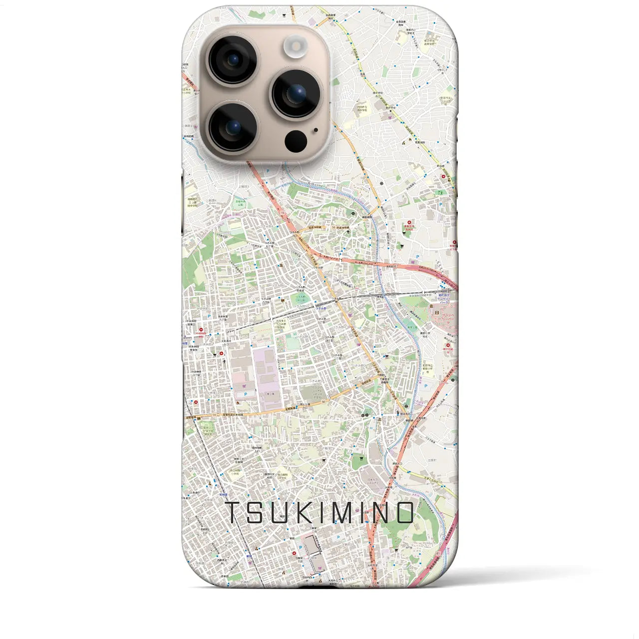 【つきみ野(神奈川県)】地図柄iPhoneケース(バックカバータイプ)