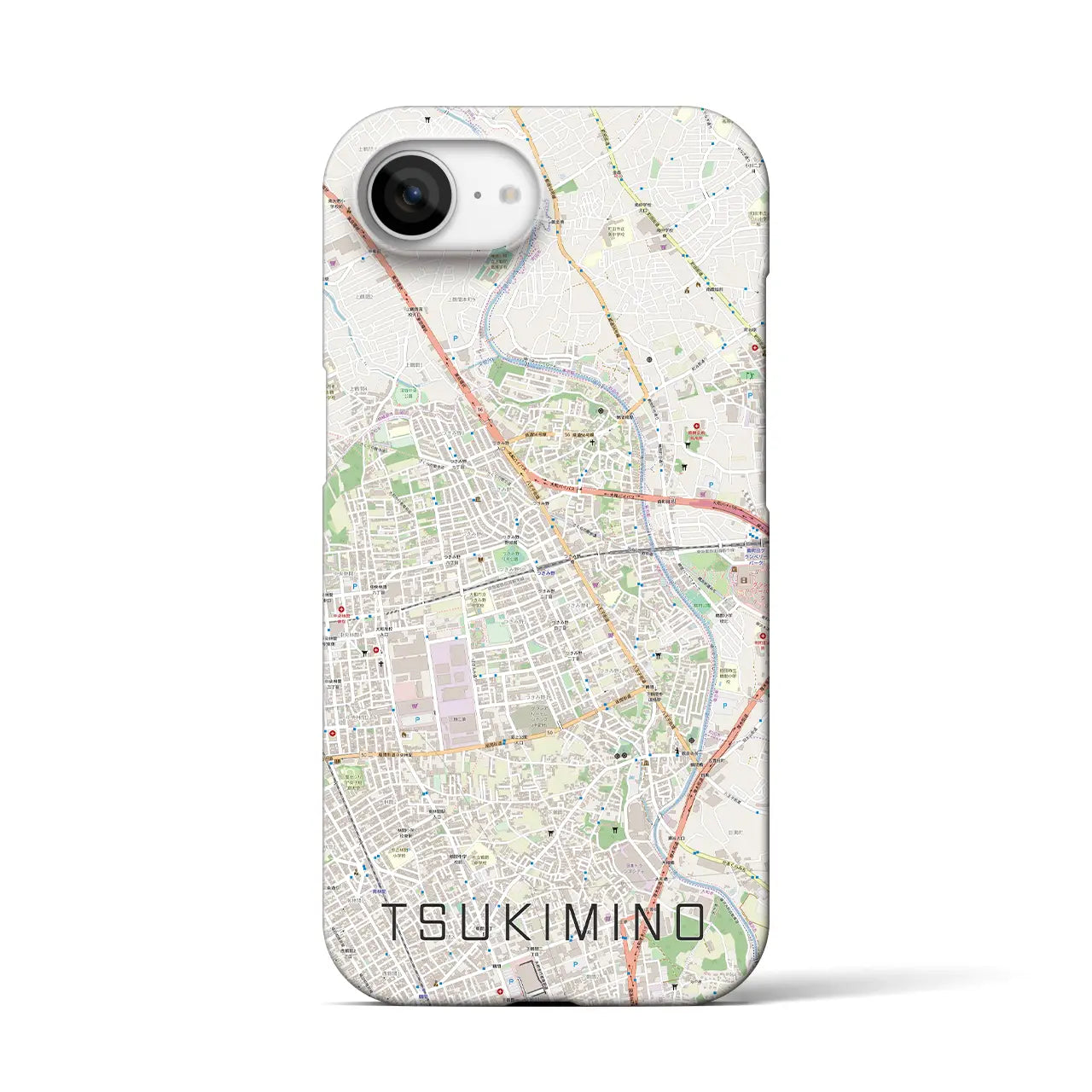 【つきみ野(神奈川県)】地図柄iPhoneケース(バックカバータイプ)