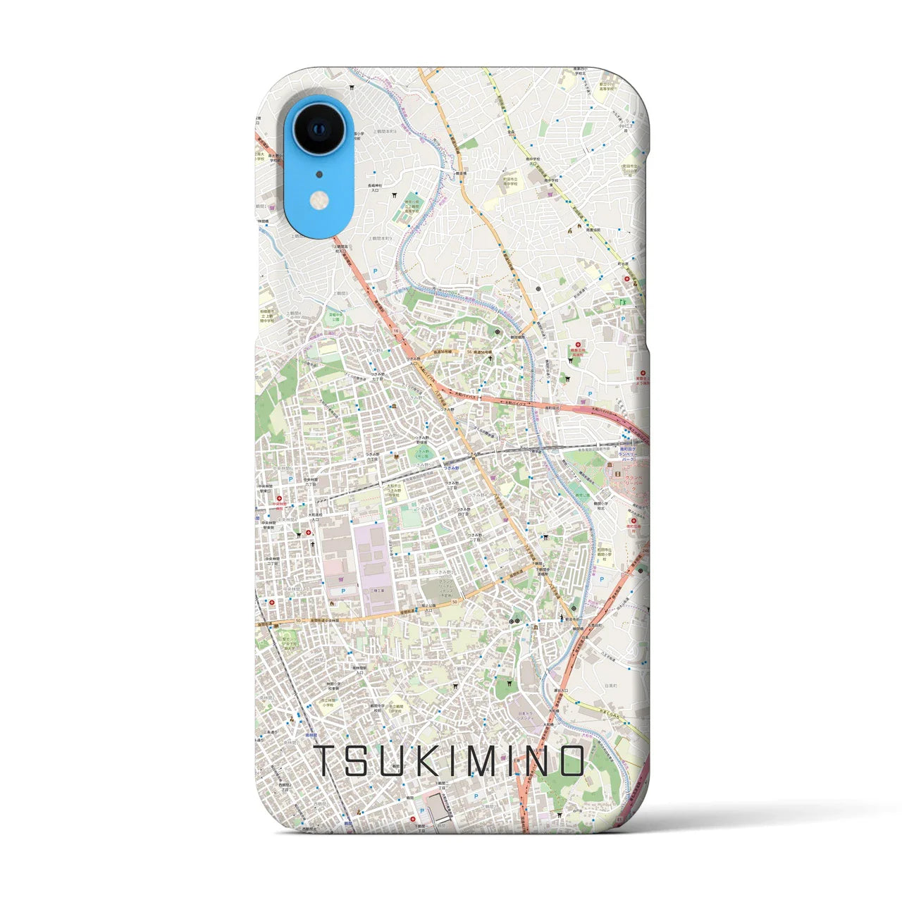 【つきみ野(神奈川県)】地図柄iPhoneケース(バックカバータイプ)