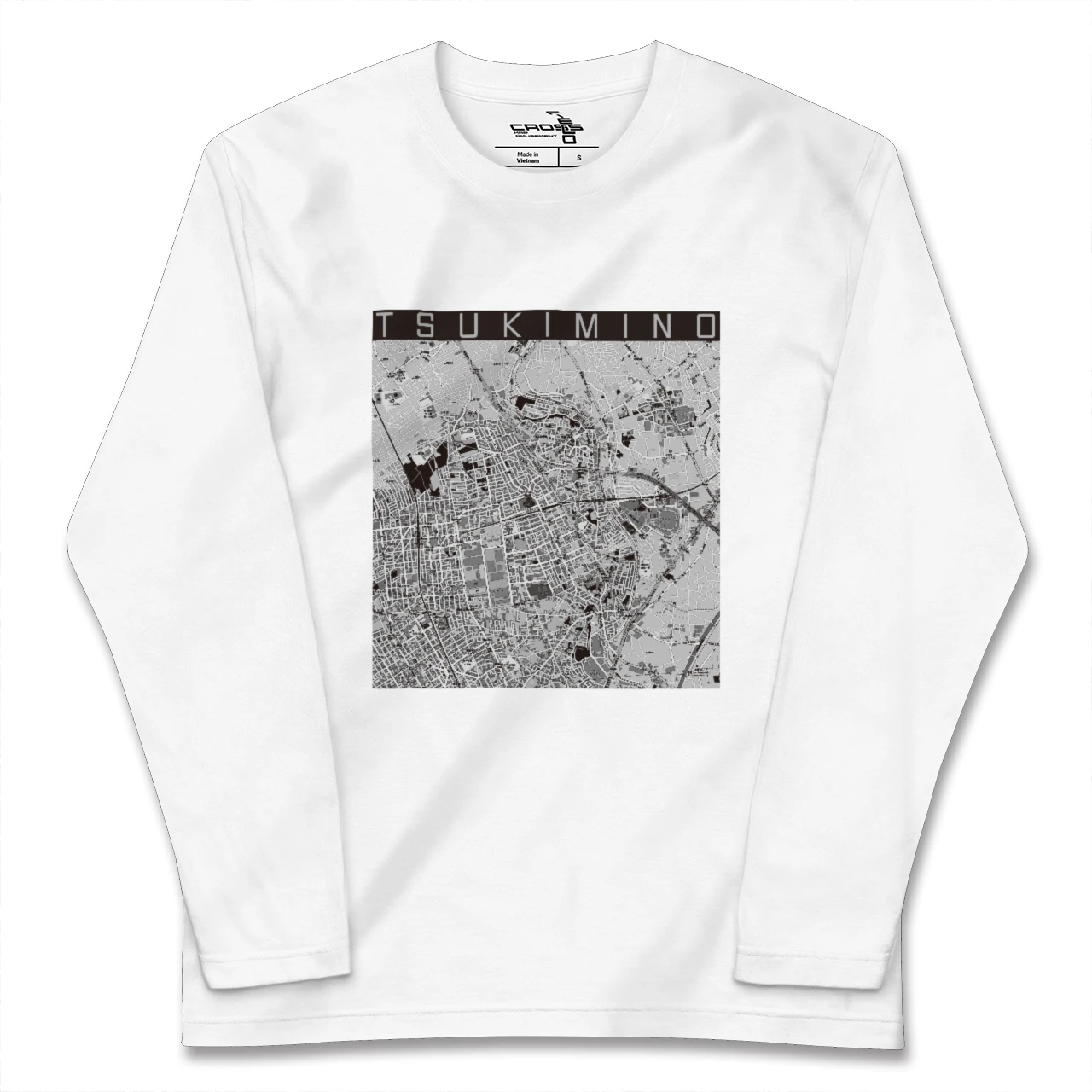 【つきみ野(神奈川県)】地図柄ロングスリーブTシャツ