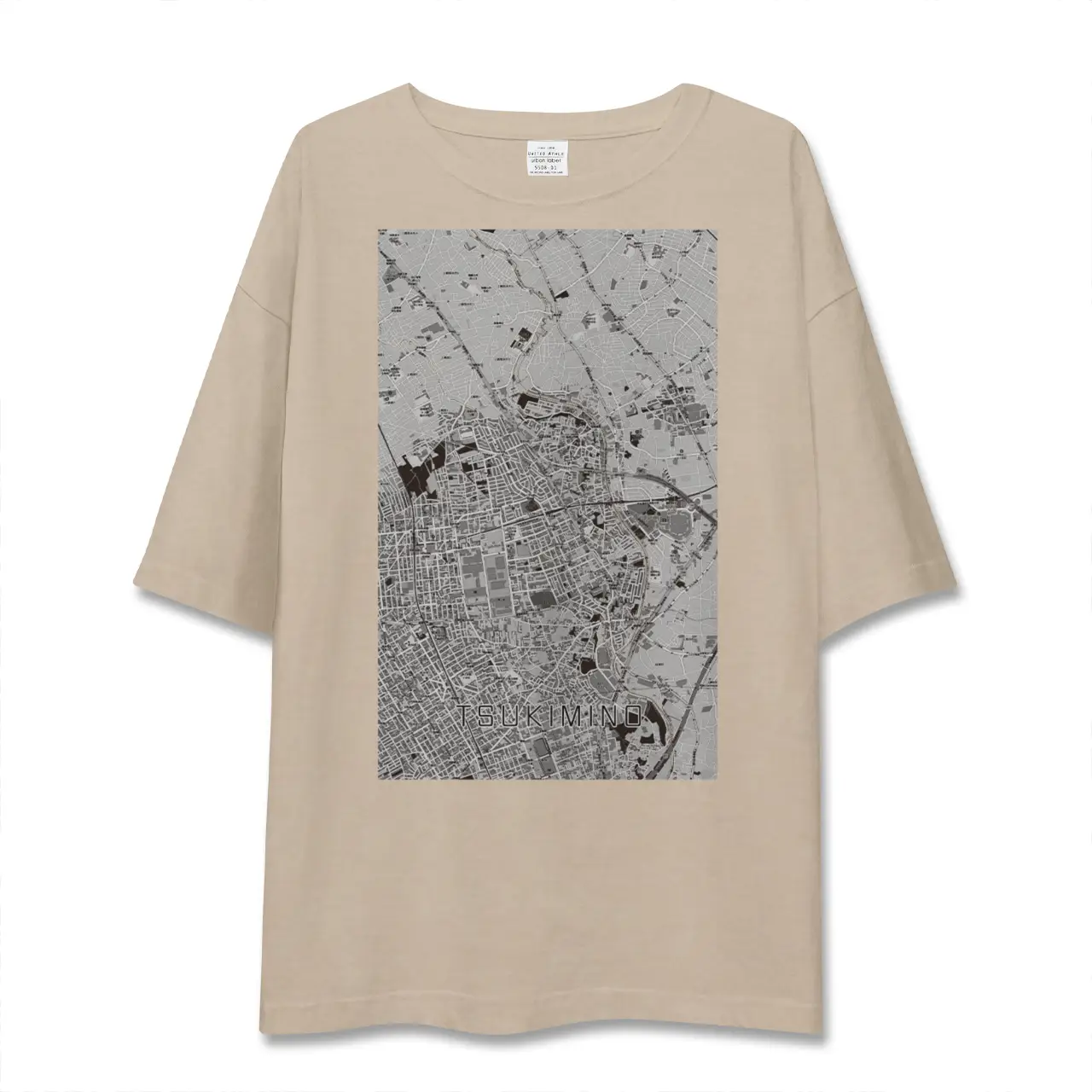 【つきみ野(神奈川県)】地図柄ビッグシルエットTシャツ