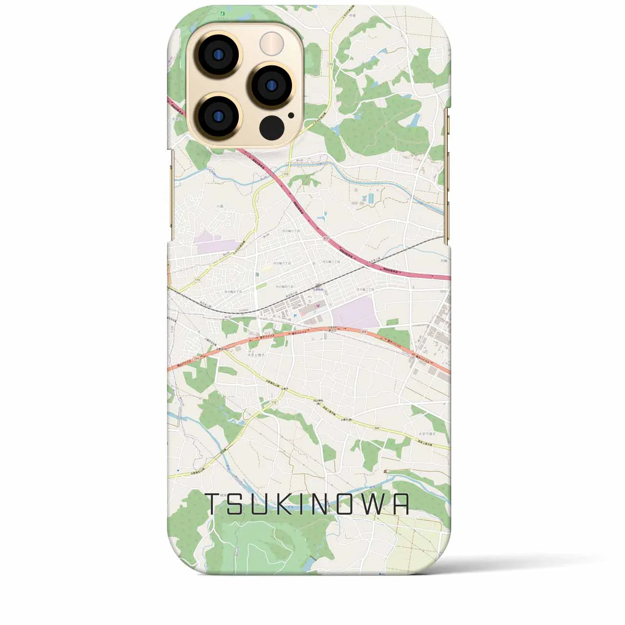 【つきのわ(埼玉県)】地図柄iPhoneケース(バックカバータイプ)