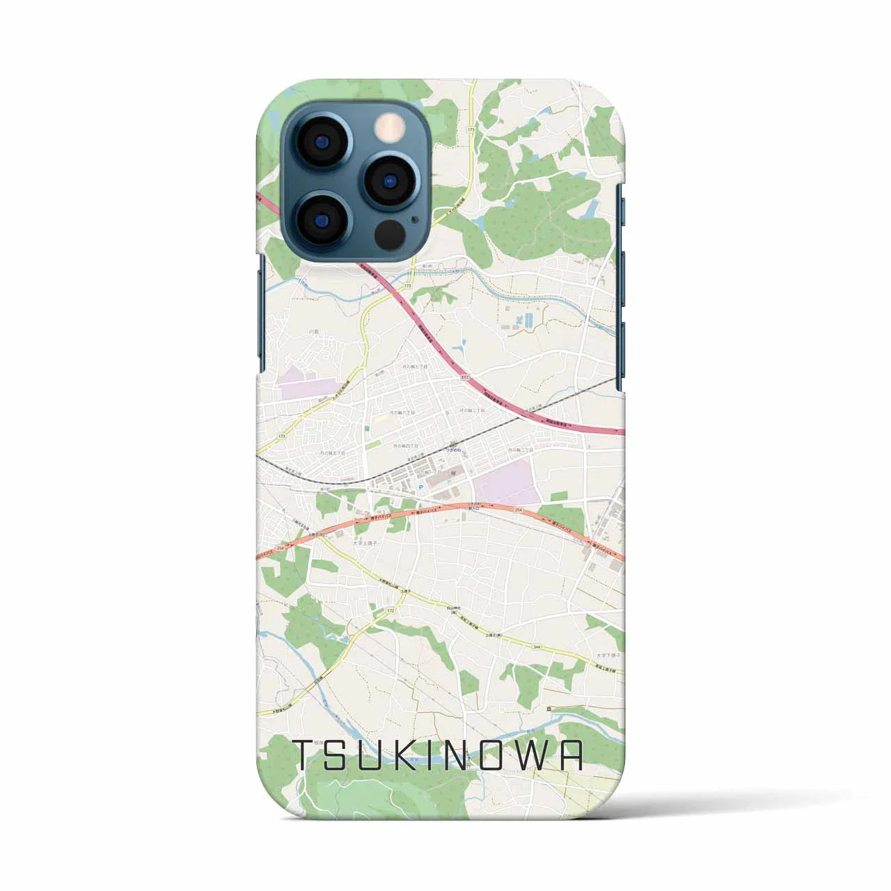 【つきのわ(埼玉県)】地図柄iPhoneケース(バックカバータイプ)