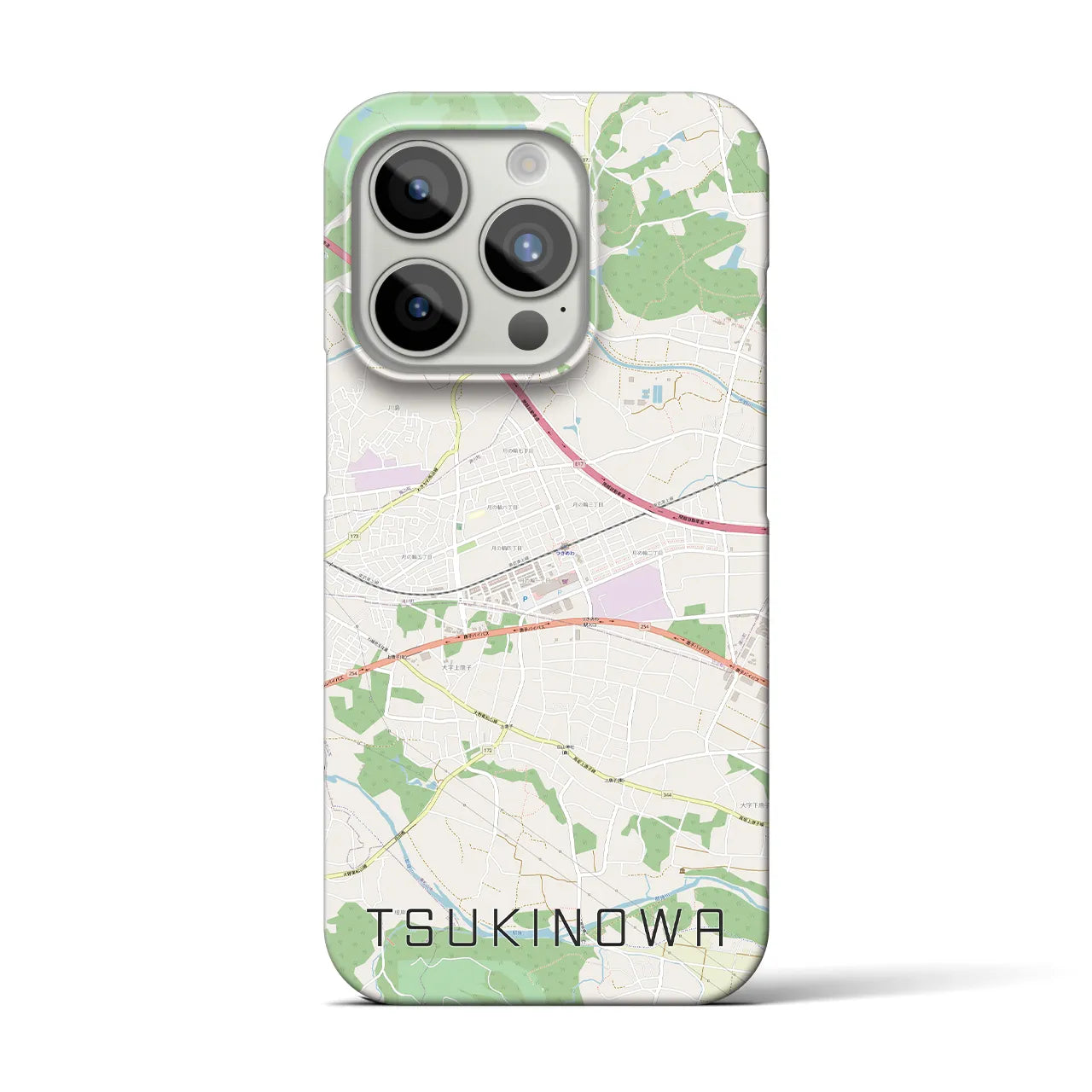 【つきのわ(埼玉県)】地図柄iPhoneケース(バックカバータイプ)